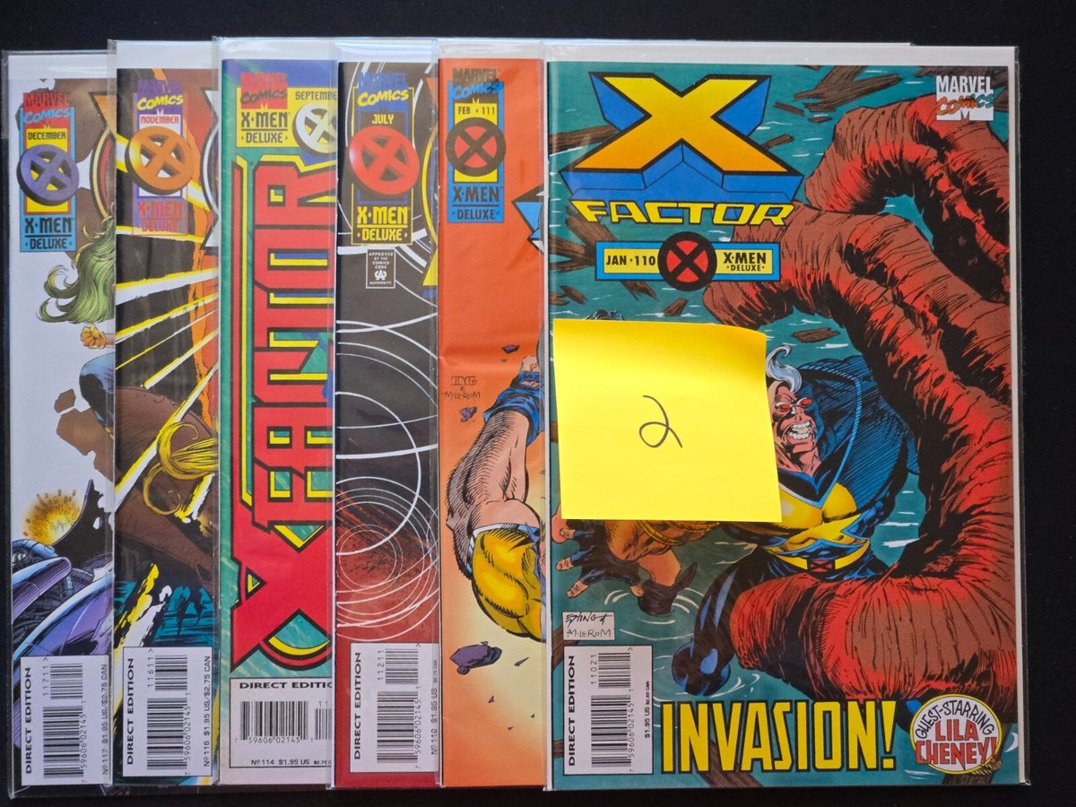 (LOTTO 6) X-Factor #s 110 111 112 114 116 117 Marvel 1995 Deluxe vedi foto