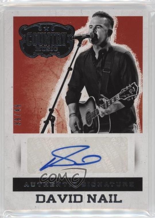 2014 Panini Country Music Authentic Signatures Silver 39/49 David Nail Auto 1l2