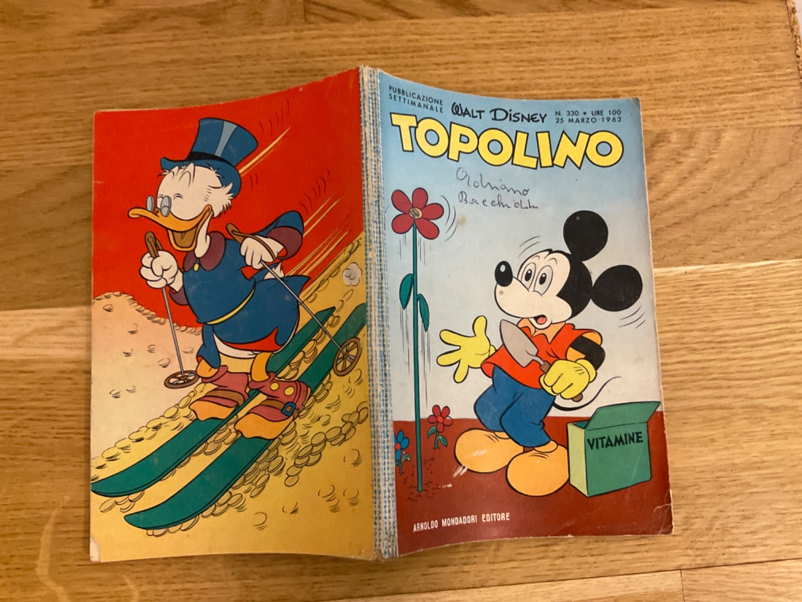 TOPOLINO LIBRETTO N.330 MONDADORI DISNEY 1962 SI BOLLINO, SI FIGURINE