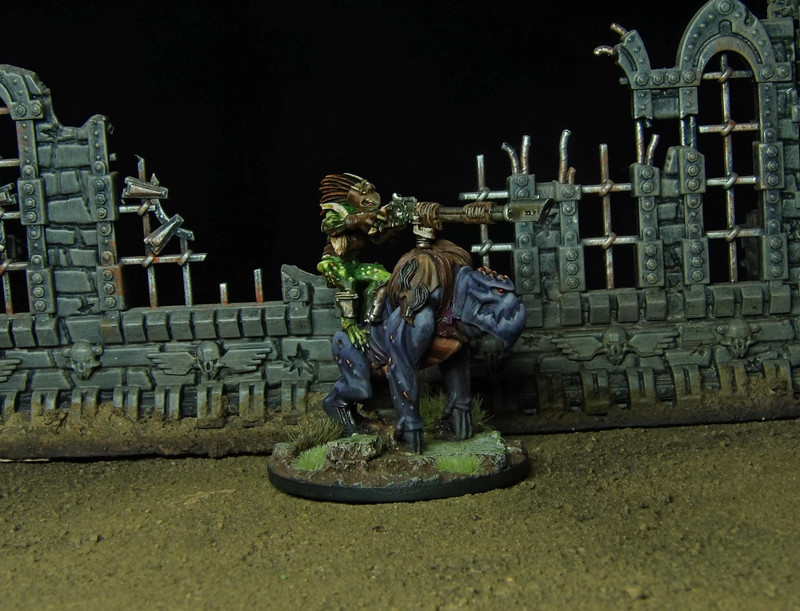 Warhammer 40K, Empire Tau, chevaucheur Kroot sur Krootox.