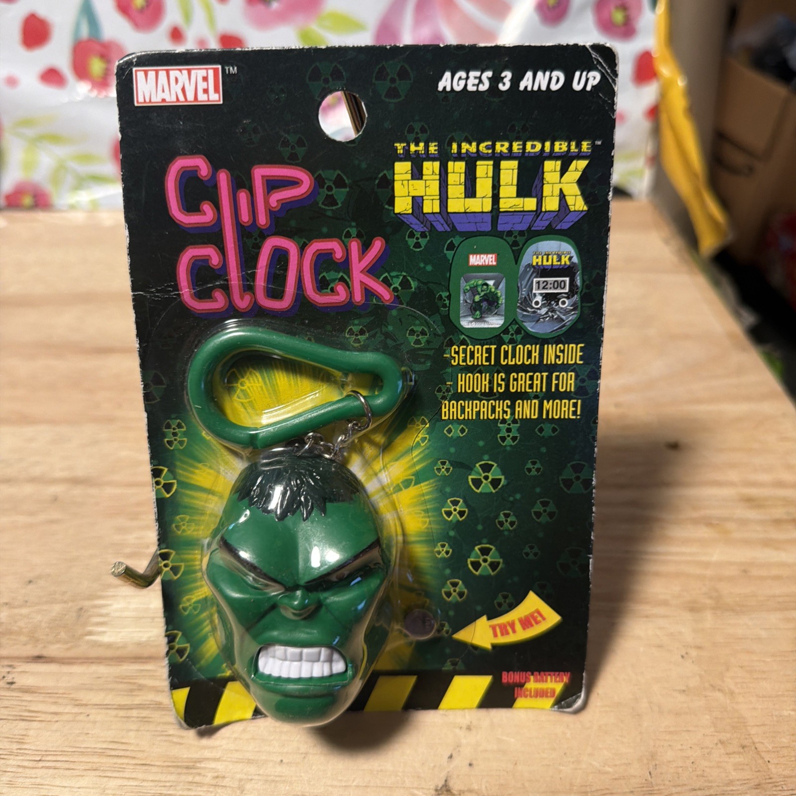 L'Incredibile Hulk Marvel Orologio Clip da Collezione Retrò 2003 NUOVO!