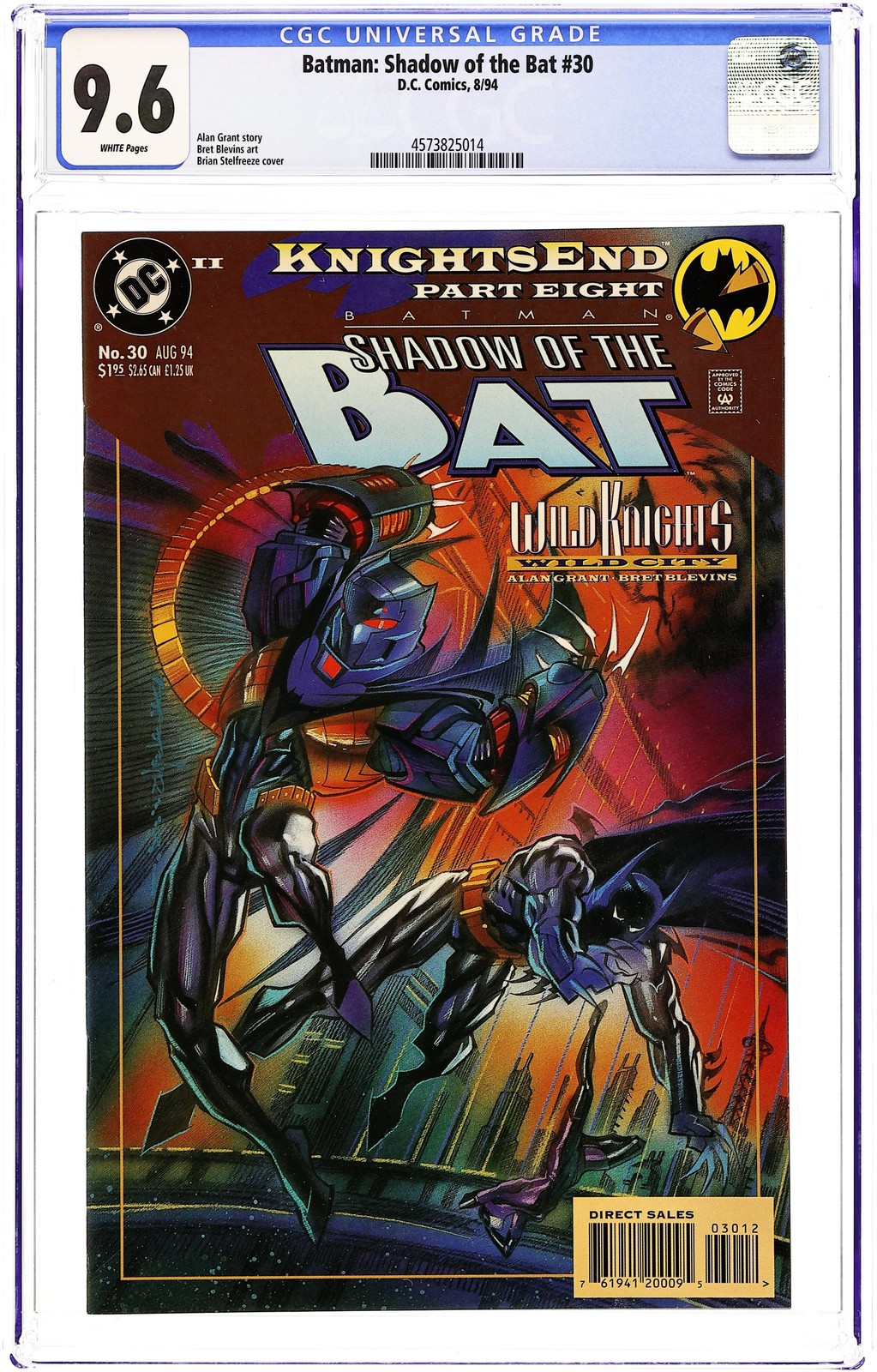 Batman L'ombra del pipistrello #30B variante Stelfreeze seconda stampa CGC 9.6 1994