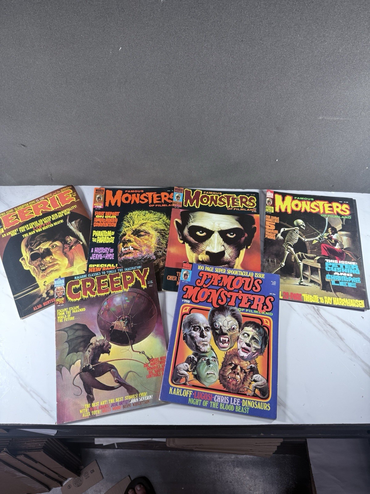 FAMOUS MONSTERS OF FILMLAND CREEPY & EERIE RIVISTA VINTAGE LOTTO DI 6