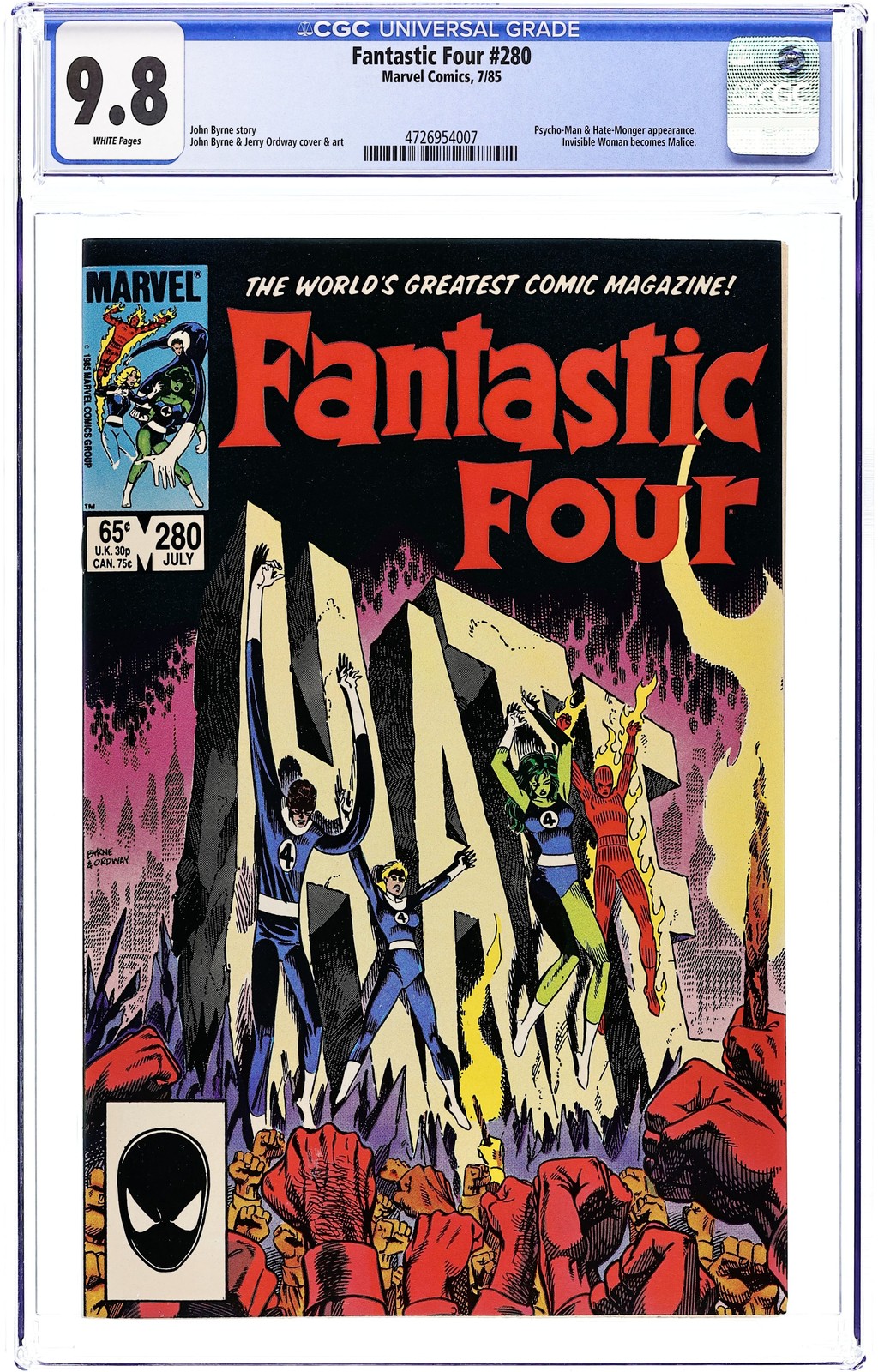 Fantastici Quattro #280 CGC 9.8 1985 4726954007