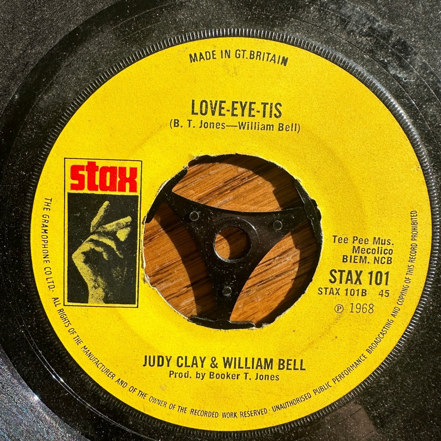 Judy Clay & William Bell – Private Number 7" Single 1968 Stax Soul Funk 45 RPM