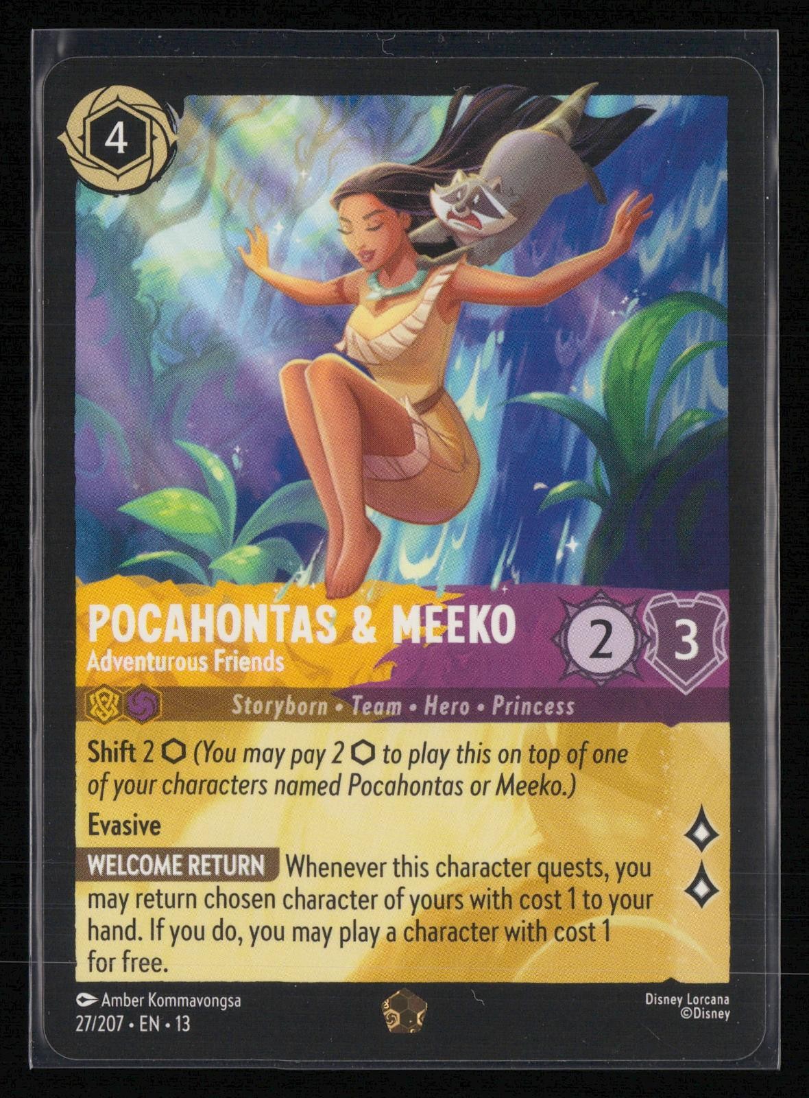 Pocahontas & Meeko - Adventurous Friends 27/204 Attack of the Vine! Lorcana NM