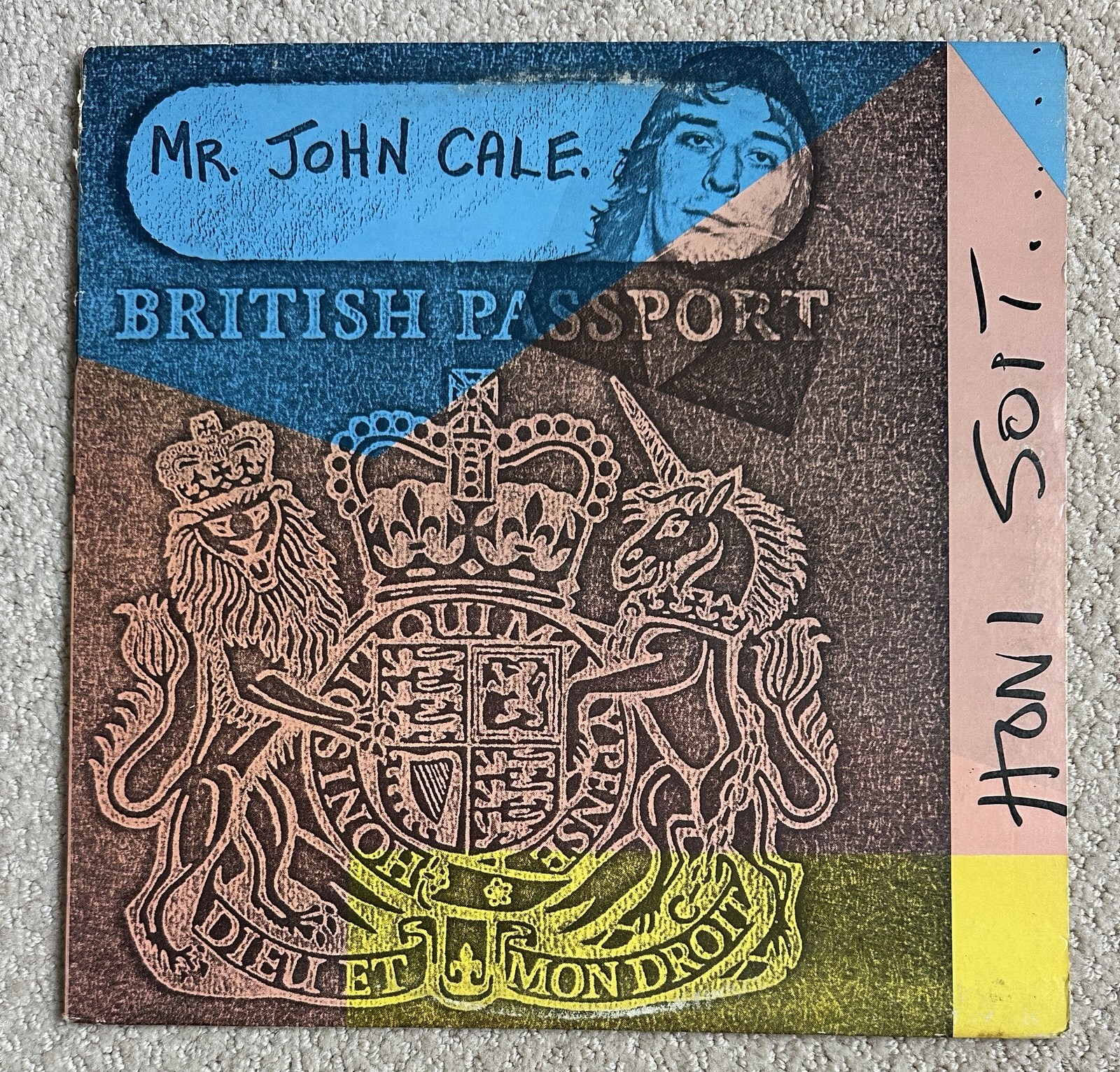John Cale Honi Soit Vinyl LP 1981 A&M SP-4849 1st Press W/Inner Sleeve VG+/VG