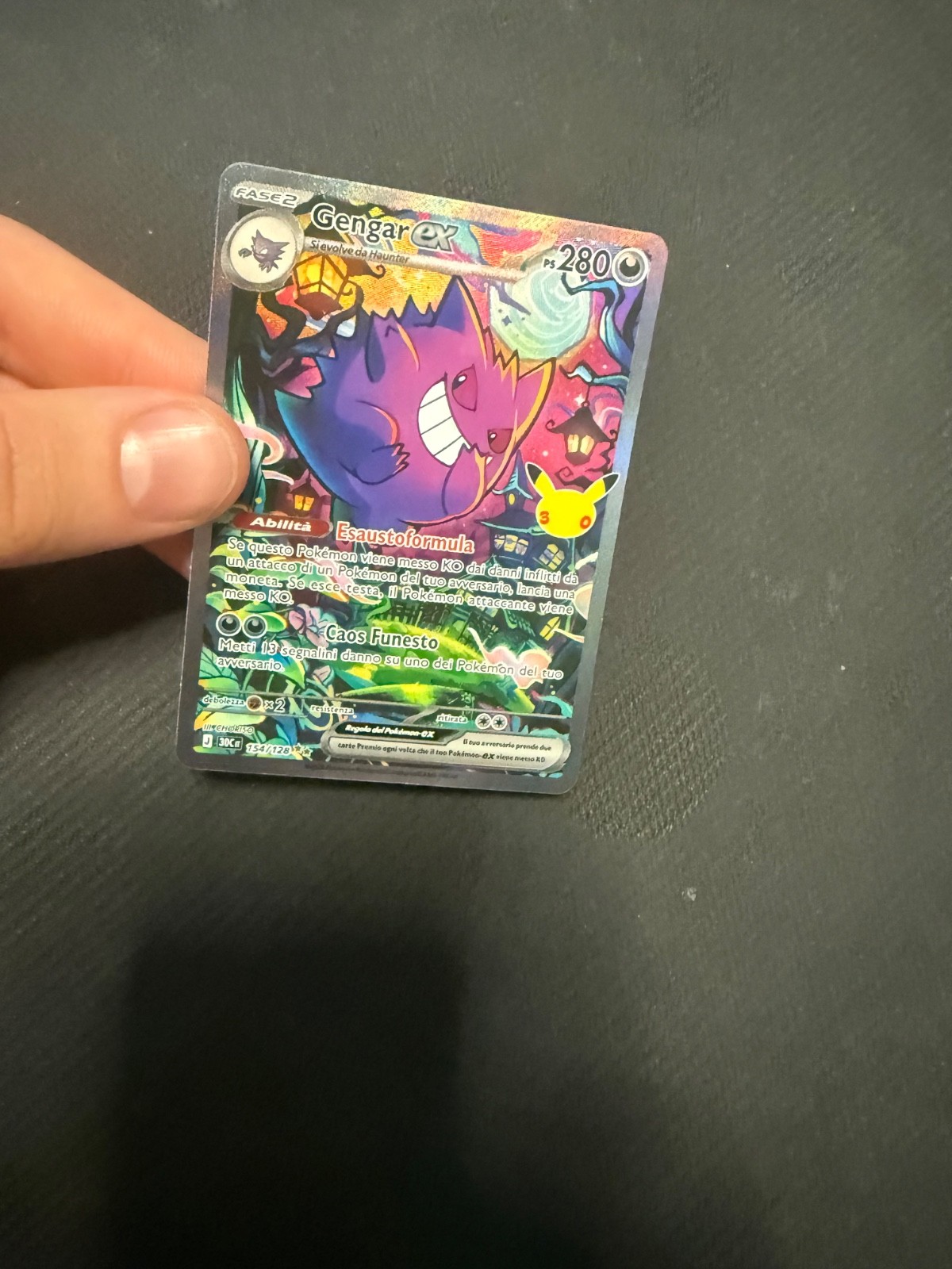 Gengar EX 154/128 30C ITA Full Art Special Illustration Rare Near Mint SAR
