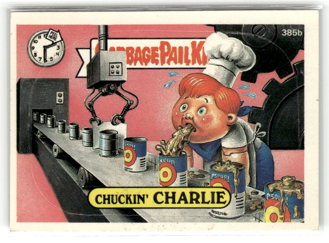 Topps Garbage Pail Kids 1987 serie 10 #385b Chuckin' Charlie