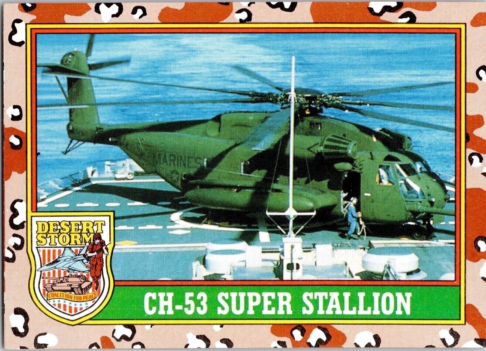 1991 Desert Storm 14 CH-53 Super Stallion Topps Trading Card TCG CCG