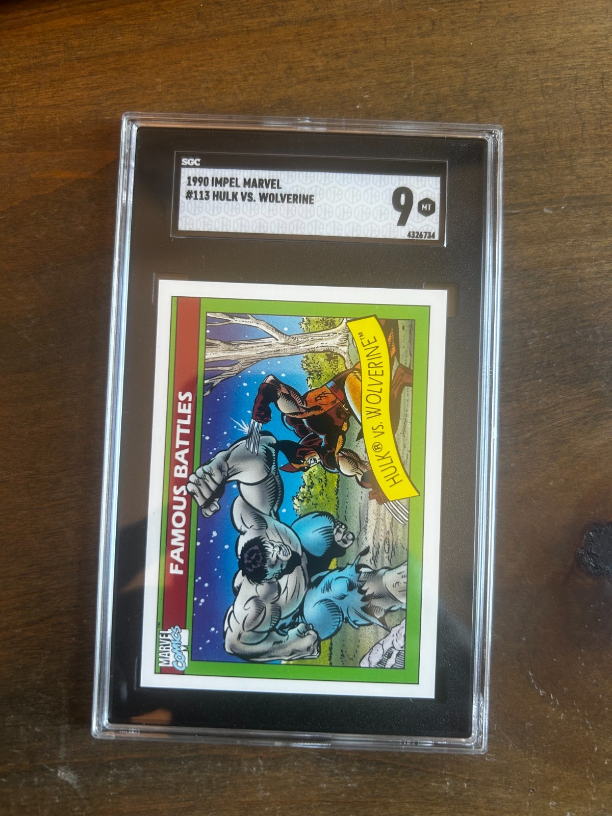 1990 Marvel Universe Hulk vs Wolverine #113 SGC 9