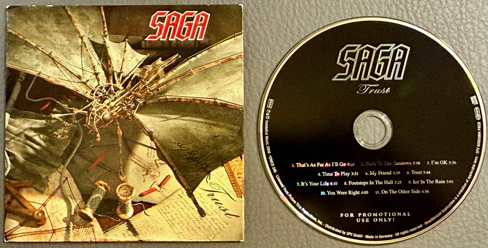 Saga Trust CD Album in Promo Cardboard Sleeve 2006