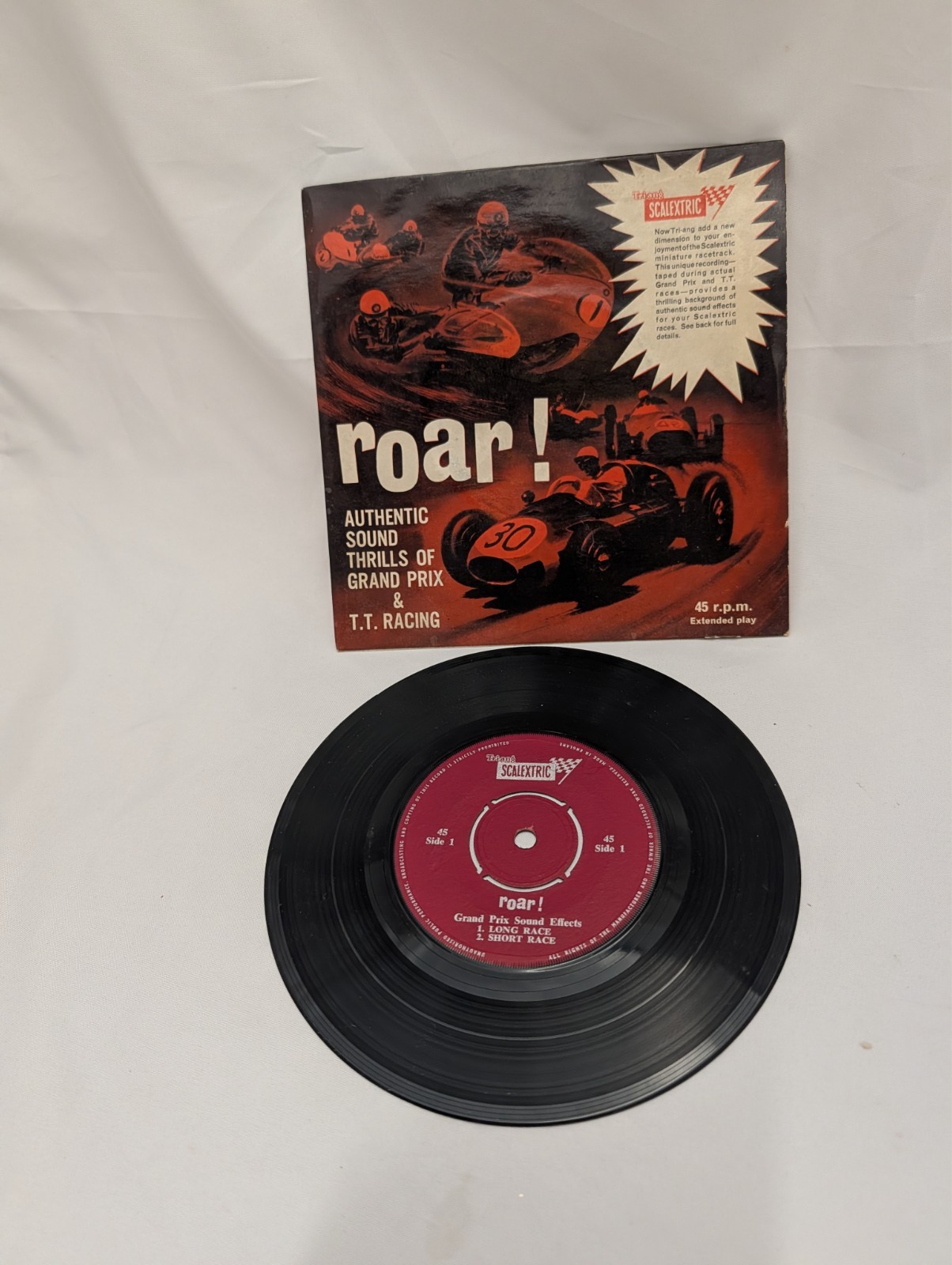 Scalextric Roar! - Grand Prix & TT Sound Effects  Triang 7" Vinyl