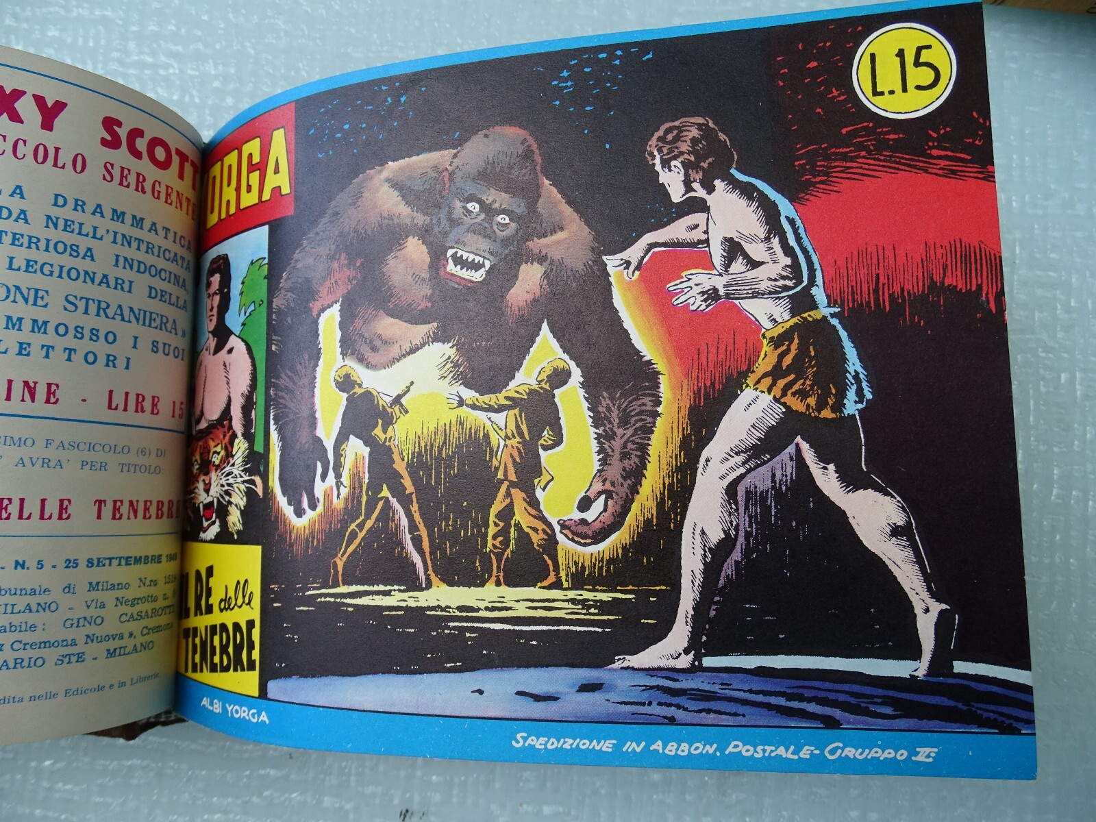 FUMETTI-ALBI DI YORGA-40 FASCICOLI RILEGATI-COMPLETI-ANASTATICA DALL'EDIZ.  1949