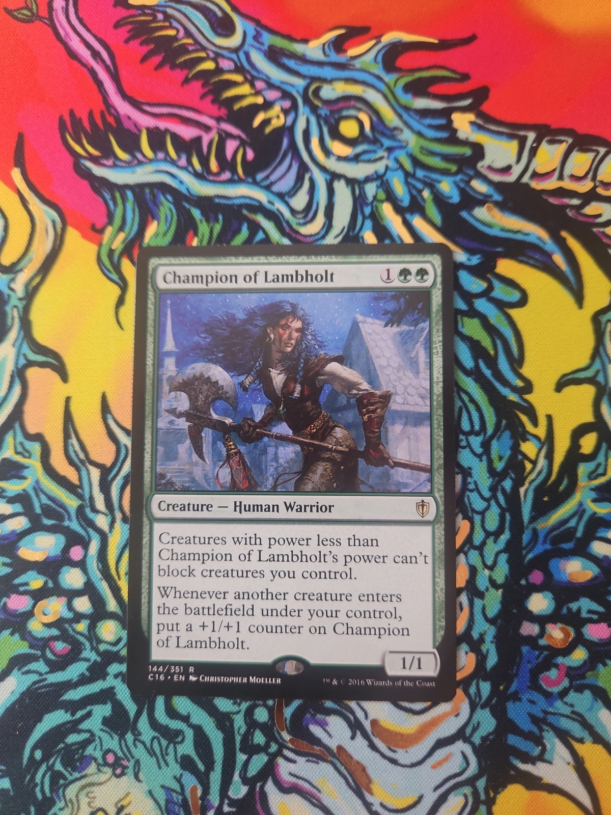 Magic: The Gathering Champion of Lambholt Rare Creature Commander 2016 144 Regu…