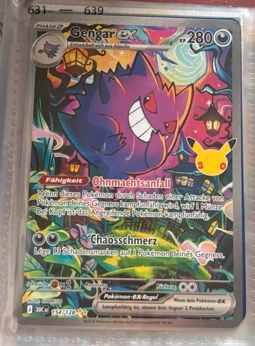 Pokémon Gengar ex 154/128 | 30 Jahre Jubiläumsset | Deutsch Rare!