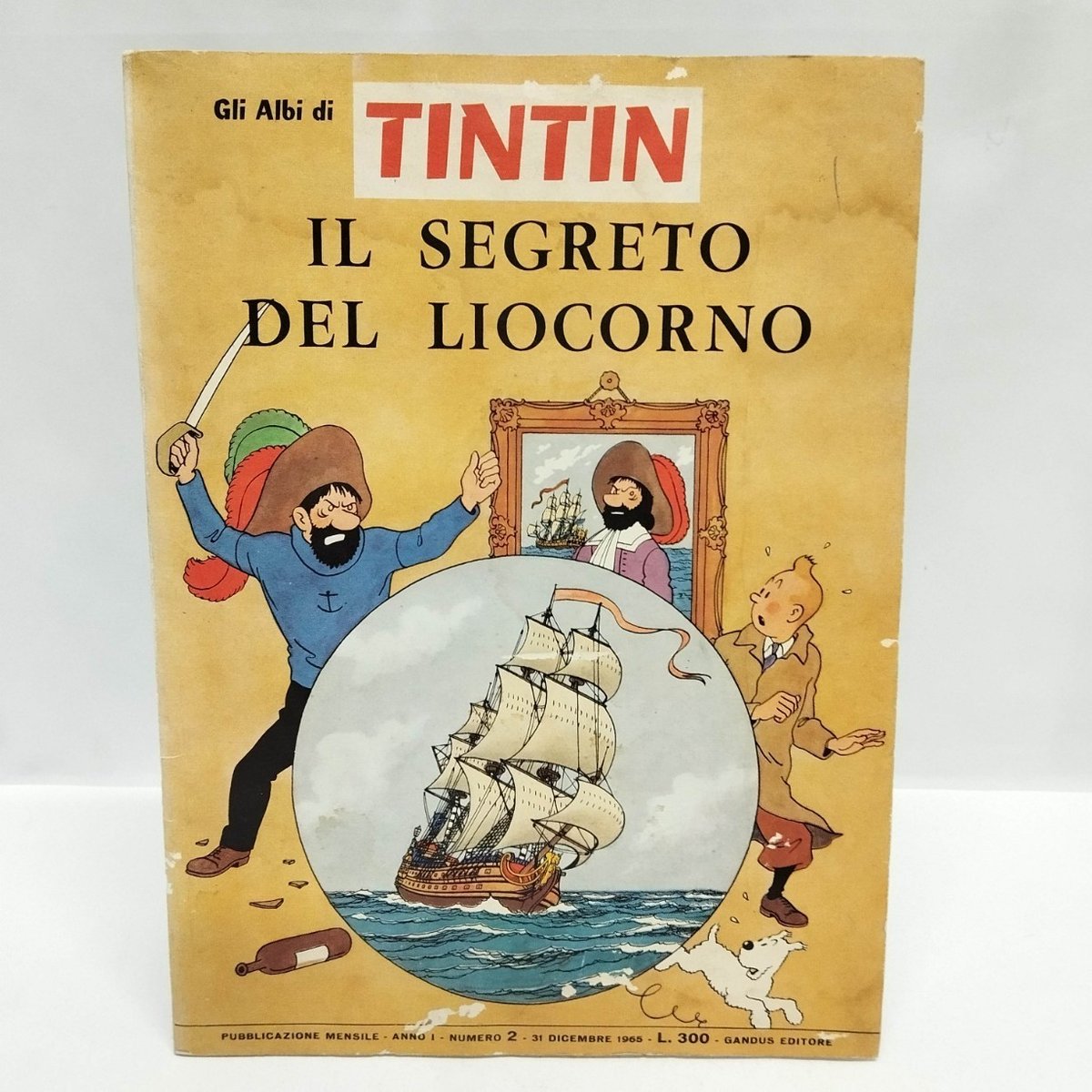 GLI ALBI DI TINTIN  IL SEGRETO DEL LIOCORNO ANNO I N. 2  ED. GANDUS 1965 [BO-26]