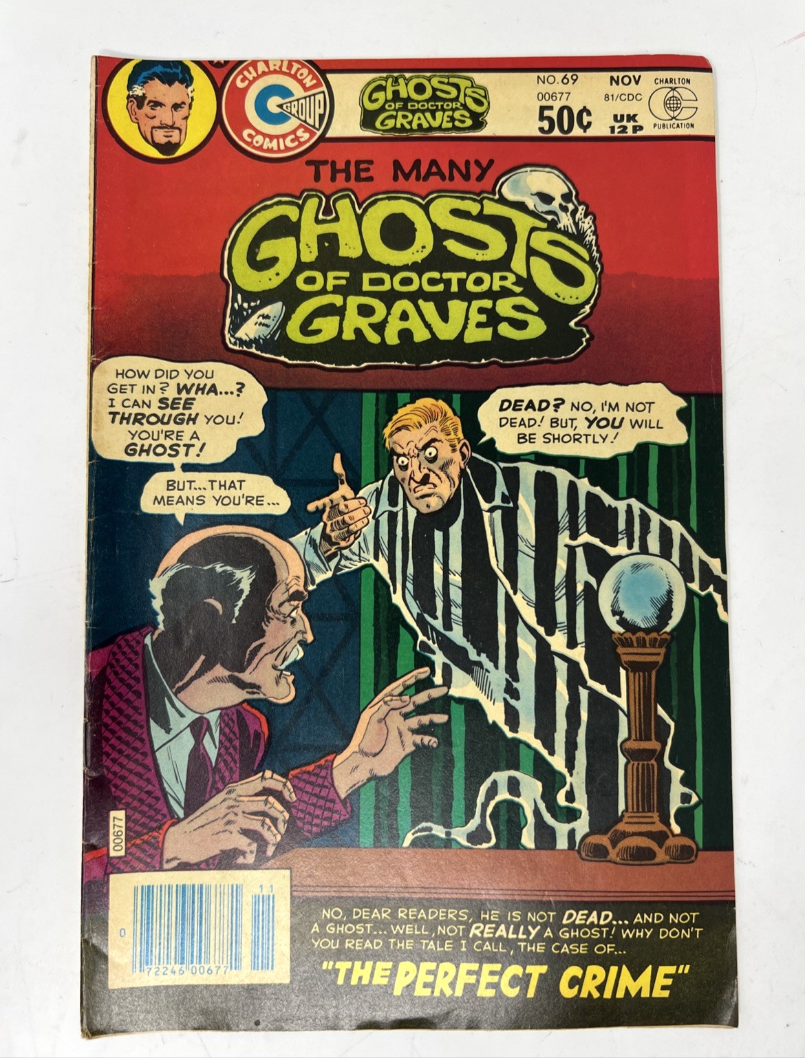 THE MANY GHOSTS OF DR GRAVES Issue #69 1967 Nov Charlton Horror Comics RARE!