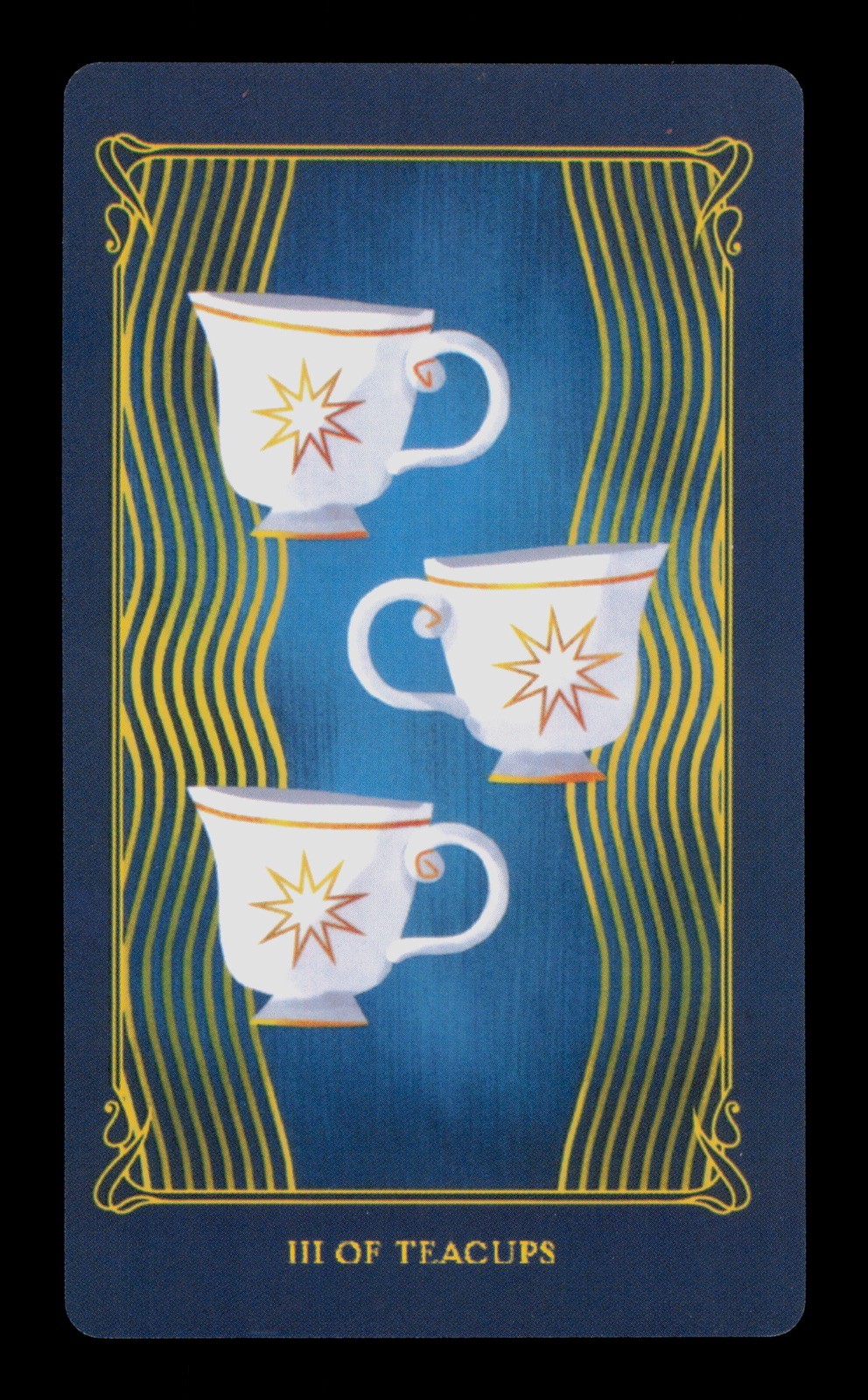 III Of Teacups Alice In Wonderland Tarot Card Single