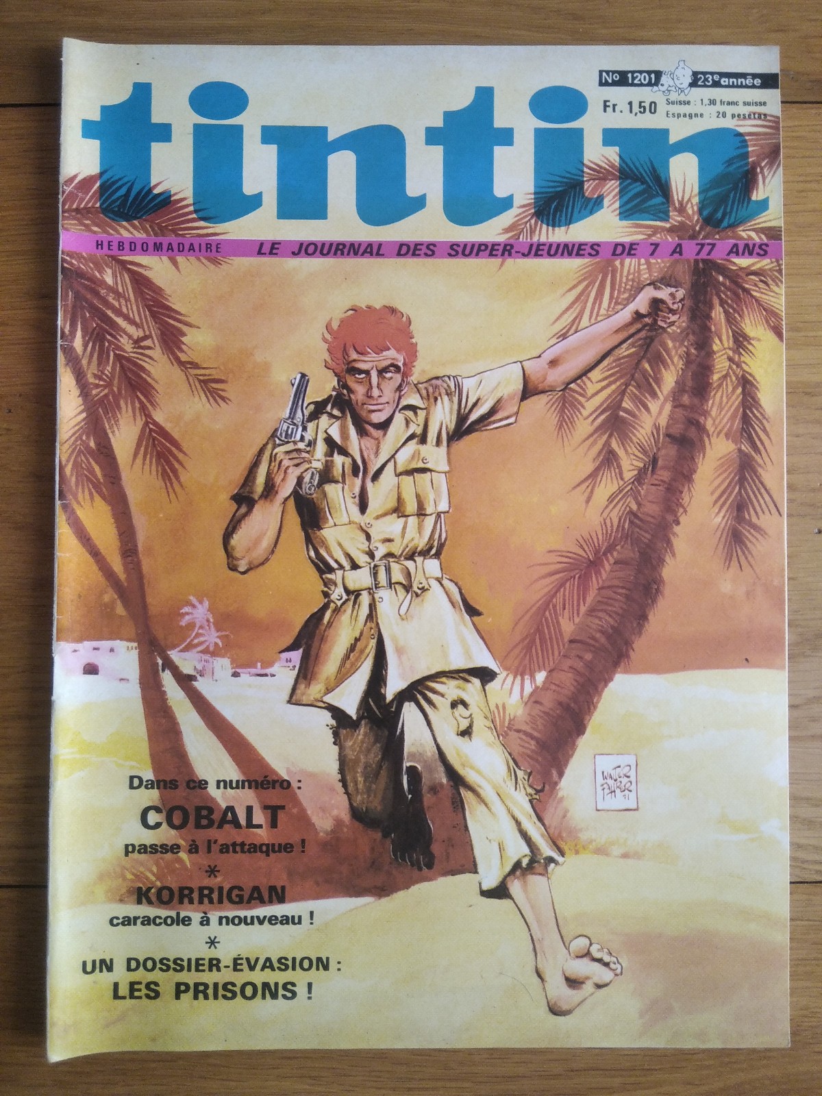 Le journal de Tintin n° 1201 , couv Walter Fahrer ( Dargaud , 04/11/1971 )
