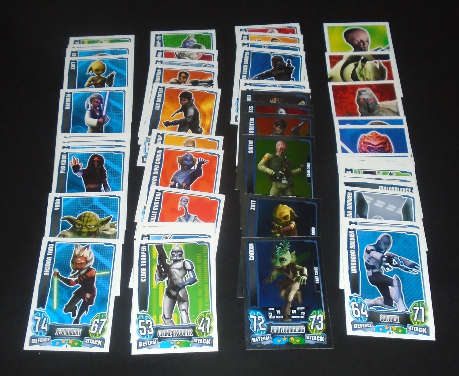 52 x Star Wars: Force Attax Job Lot TCG Cards  FN - NM