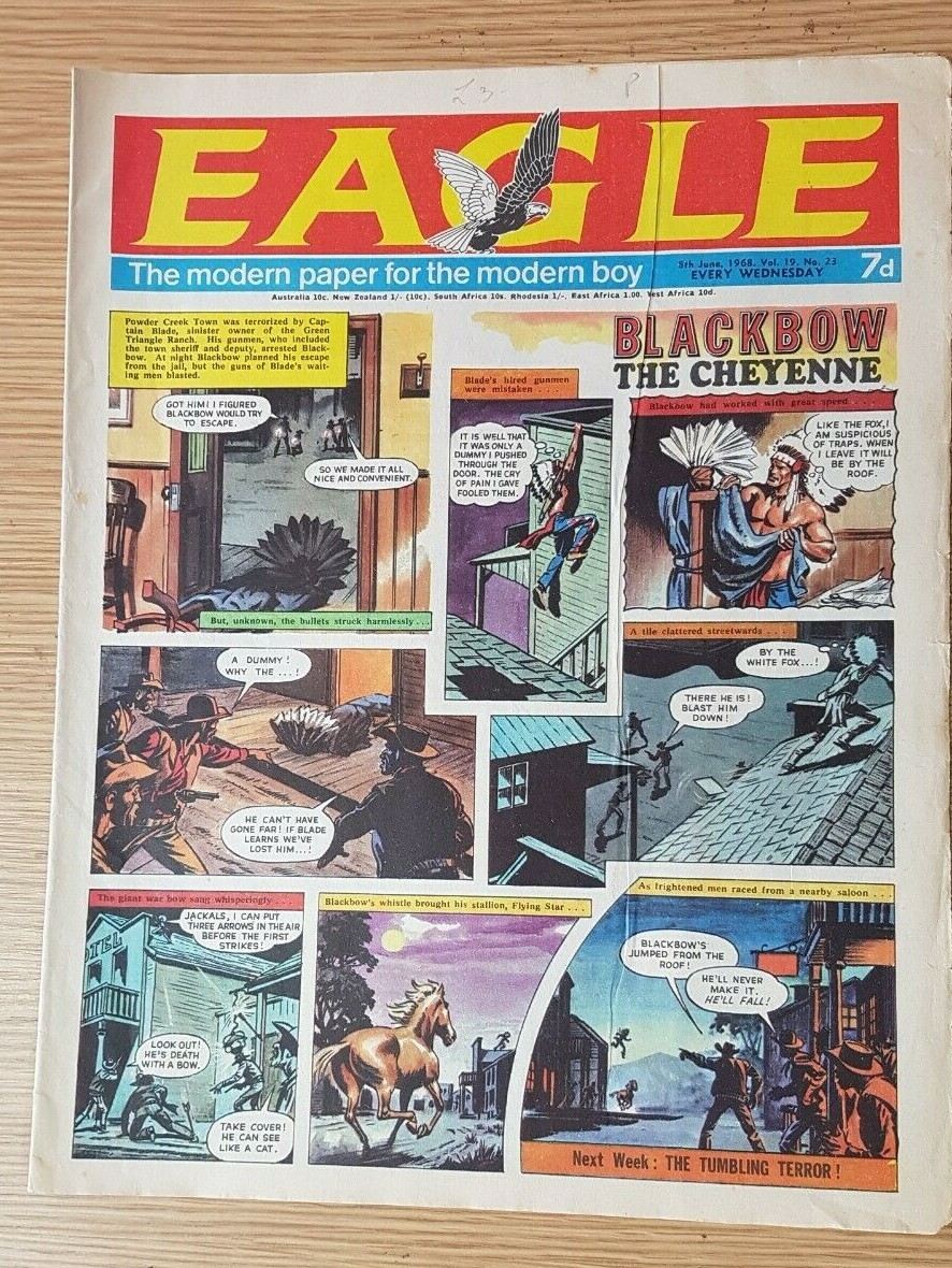 EAGLE COMIC Vol 19 No 23 DAN DARE: BLACKBOW THE CHEYENNE - 8th JUNE 1968