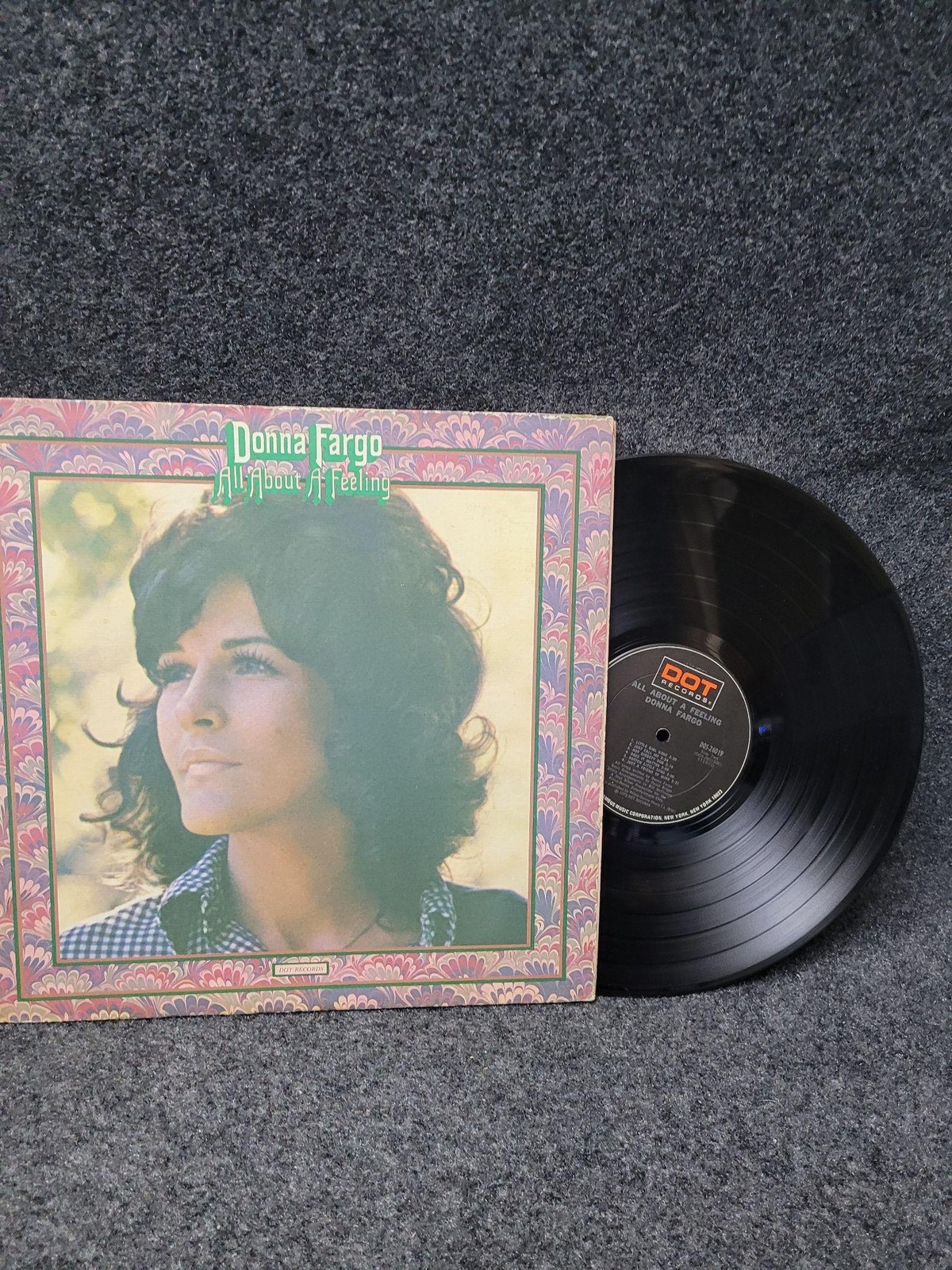 Vintage Donna Fargo All About A Feeling 12" Black Vinyl LP Country 1973 USA