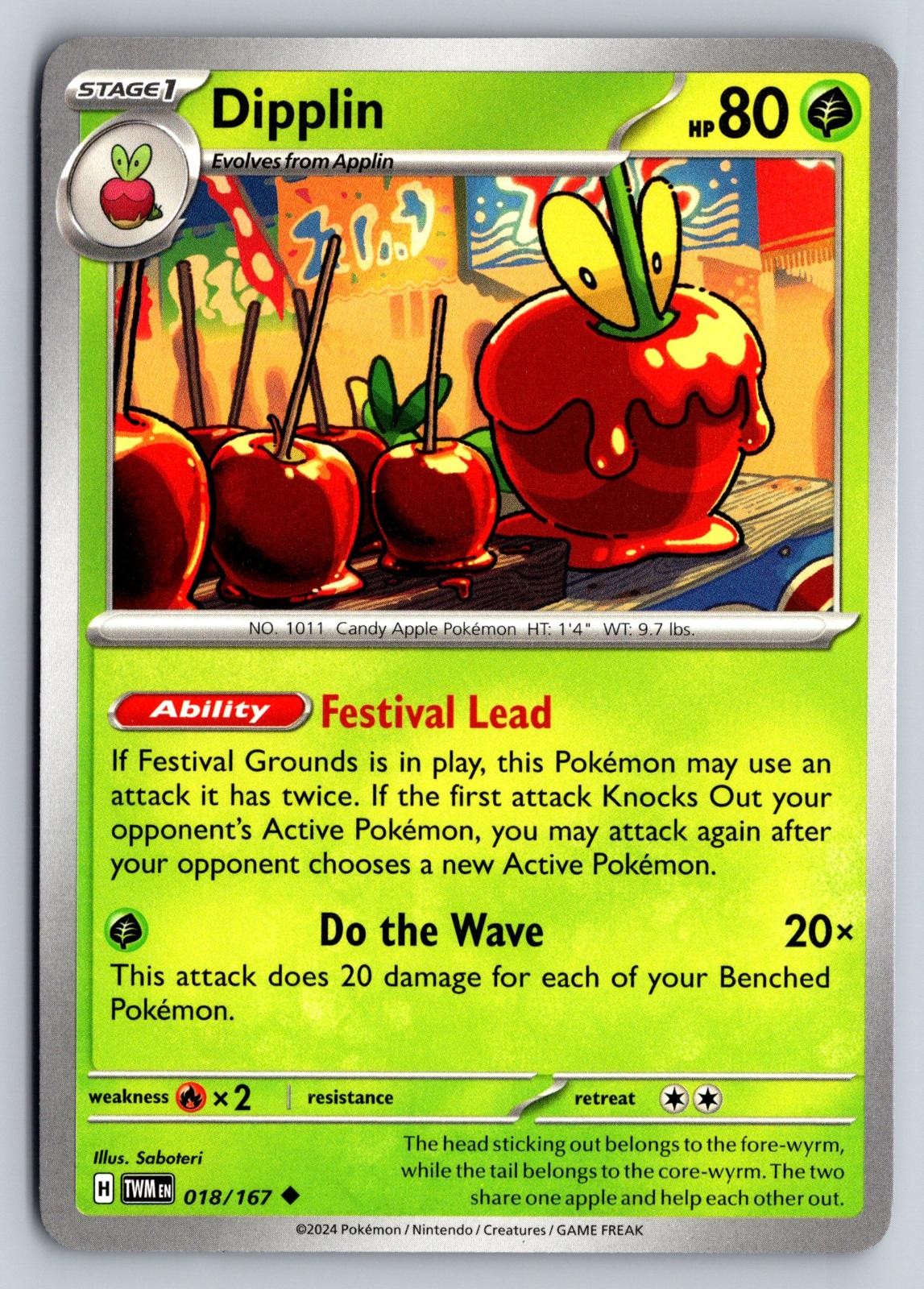 Dipplin 018/167 Maschera del Crepuscolo Pokemon Saboteri