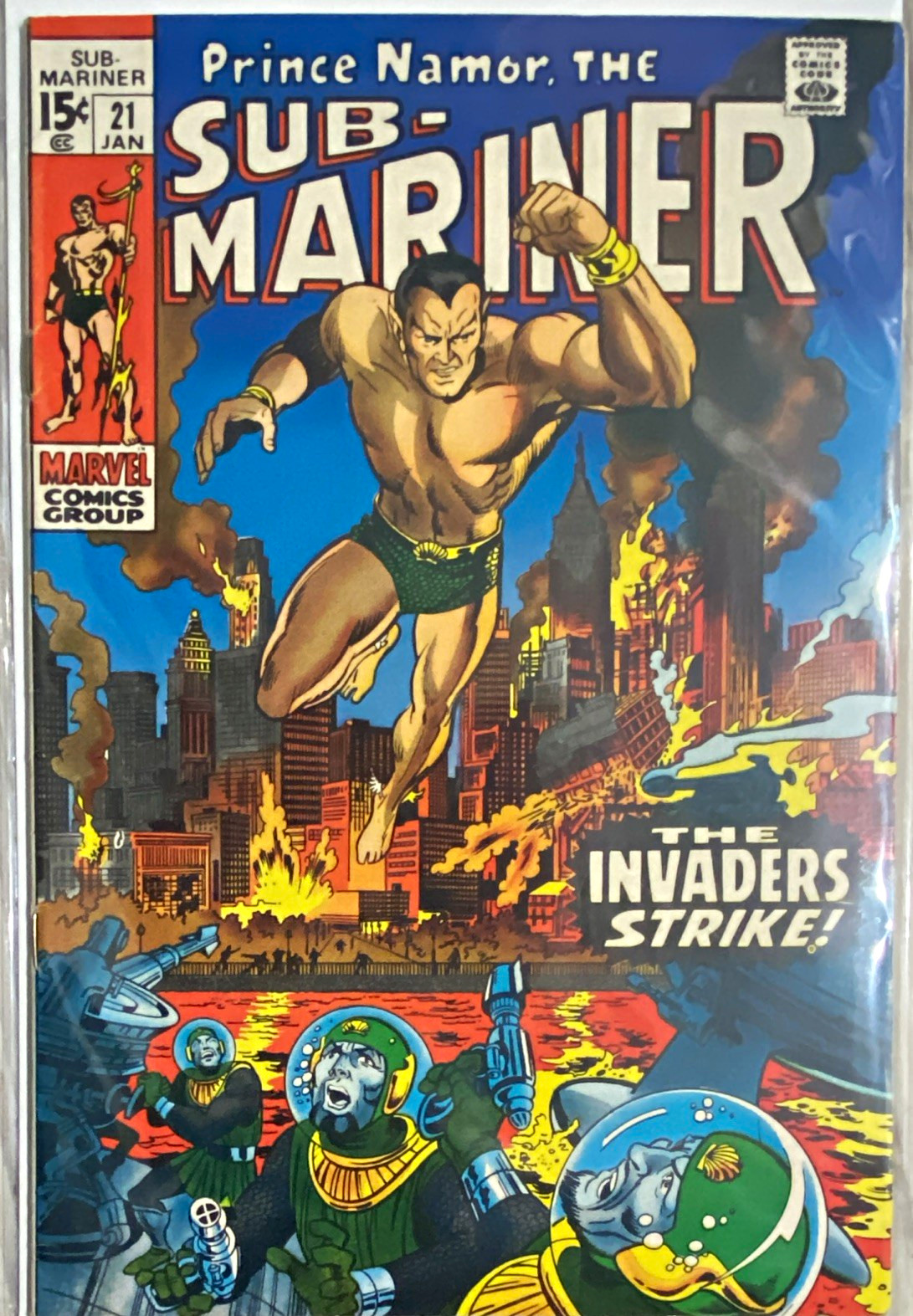SUB-MARINER #21 (1970) NAMOR MARVEL COMICS