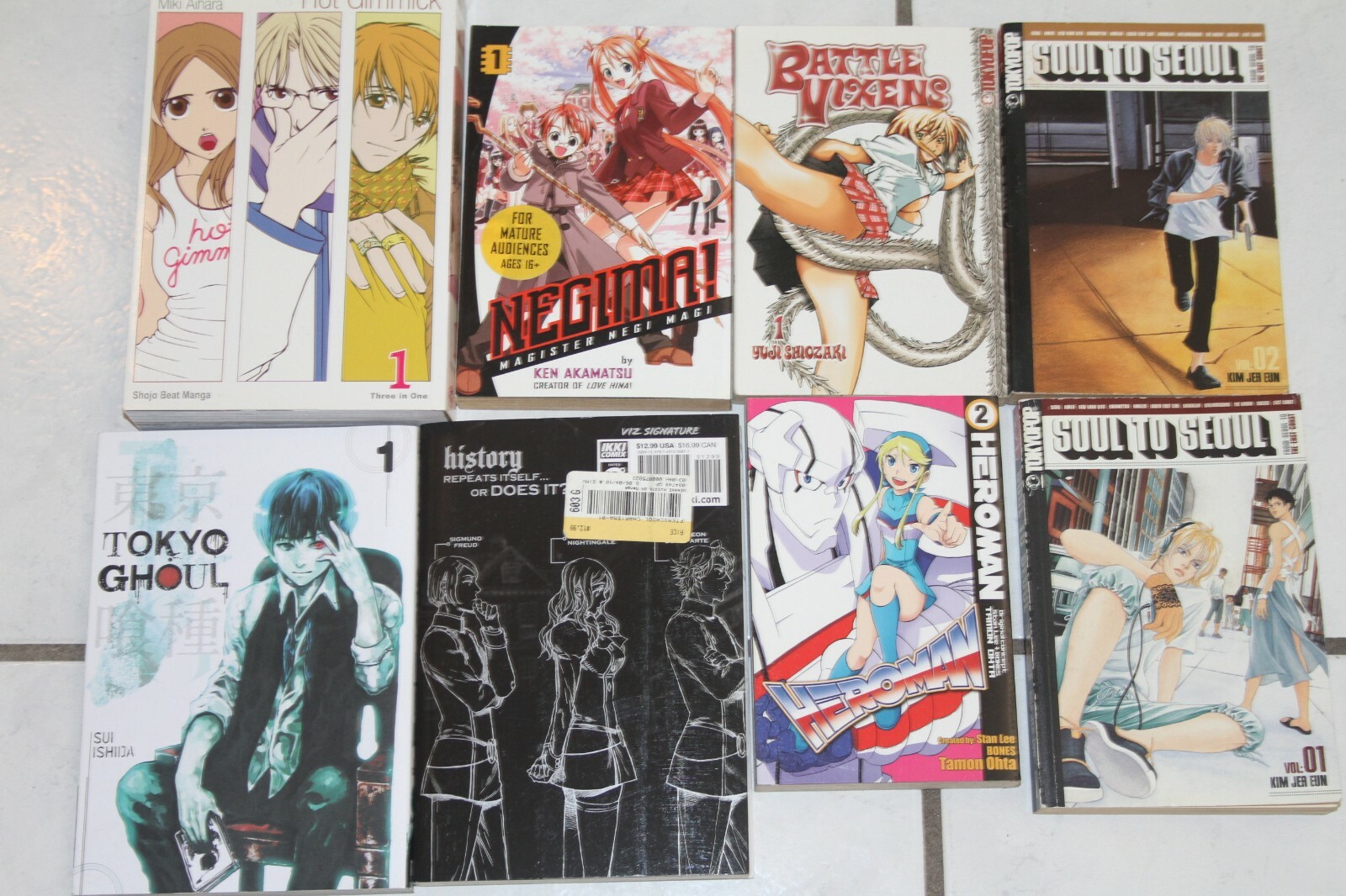 Lotto 8 libri graphic novel anime manga Tokyo Pop Viz Vertical Inc Del Ray