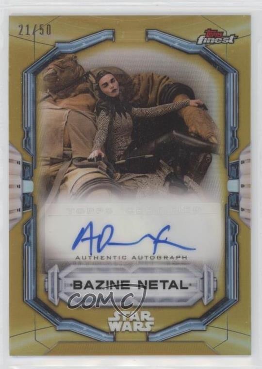 2022 Finest Star Wars Gold Refractor 21/50 Anna Brewster Bazine Netal Auto 1m1a