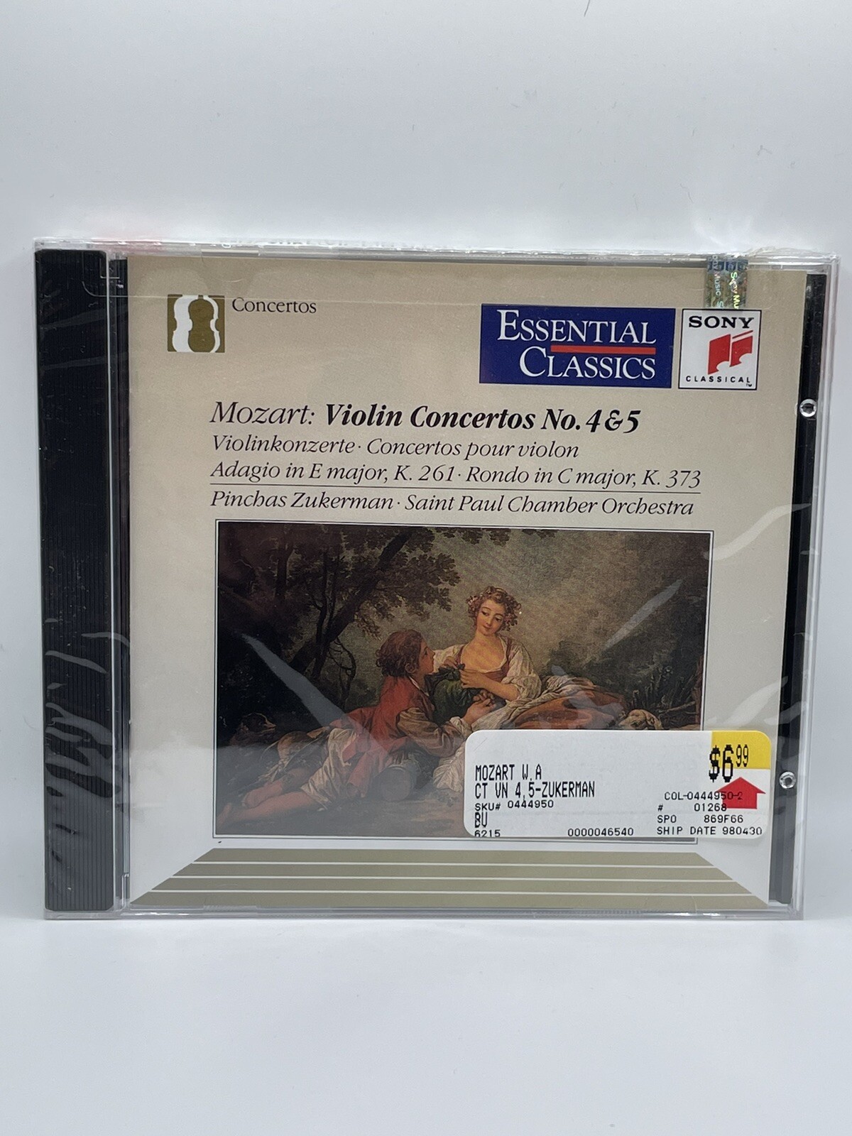 Mozart: Violin Concertos Nos. 4 & 5 / Adagio / Rondo CD New Sealed 0424