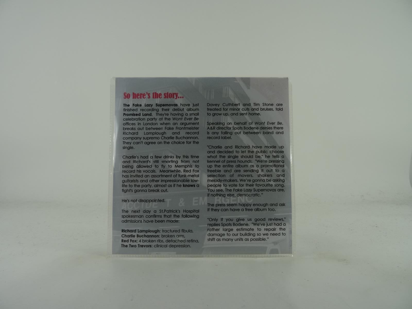 THE FAKE LAZY SUPERVNOVAS PROMISED LAND (129) 12 Track Promo CD Album including 