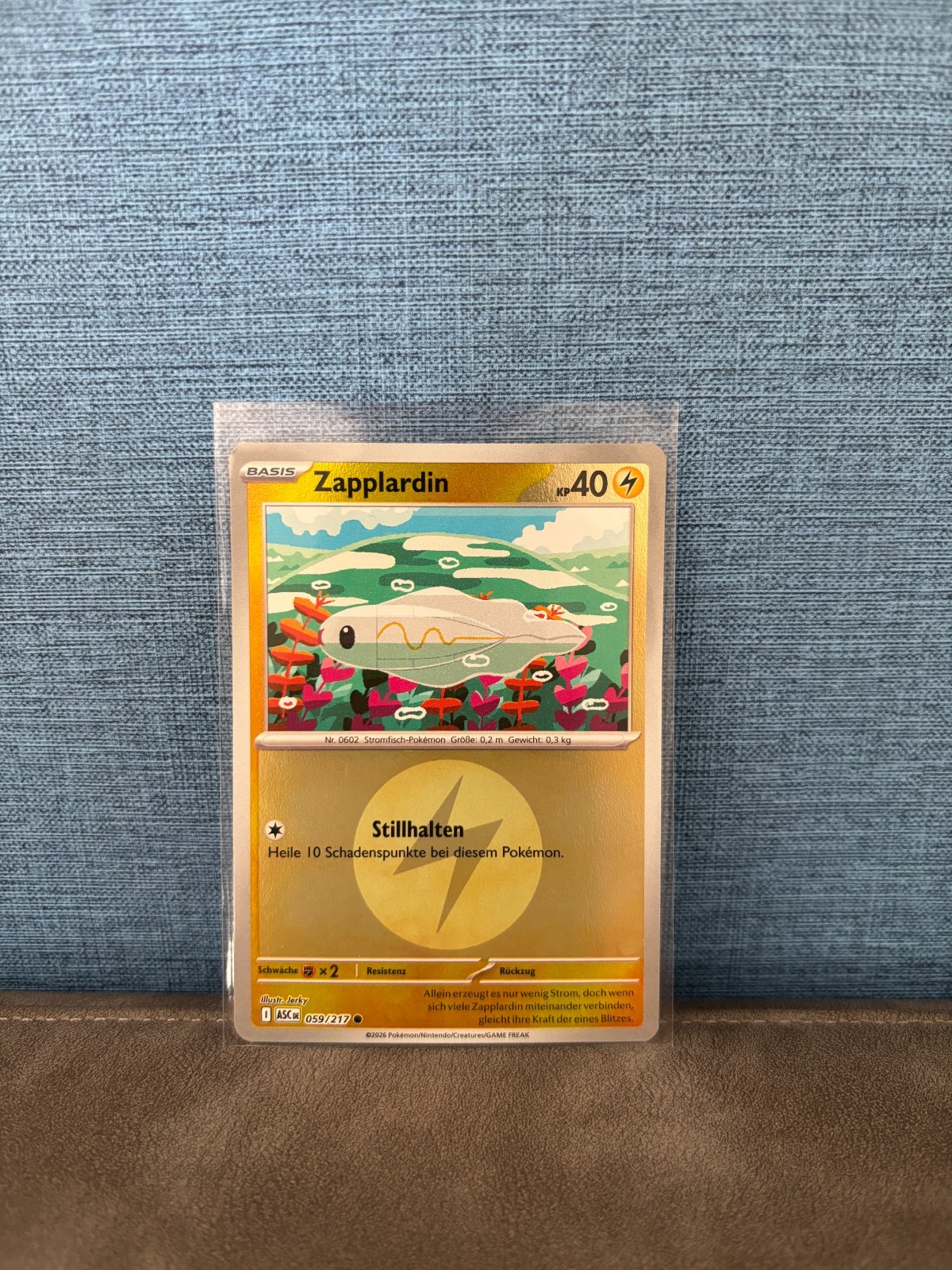 Pokemon Karte Zapplardin Reverse Holo Attribut 059/217 Erhabene Helden