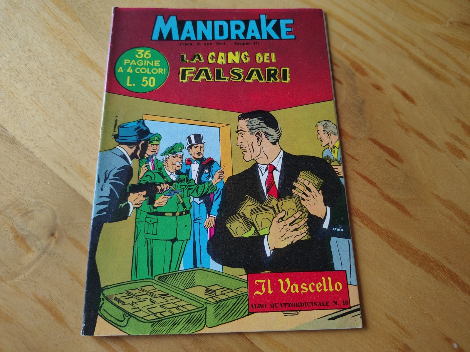 Mandrake  N°16 - Prima Serie SPADA Ed. Il vascello 1962 (Eccellenti condizioni)