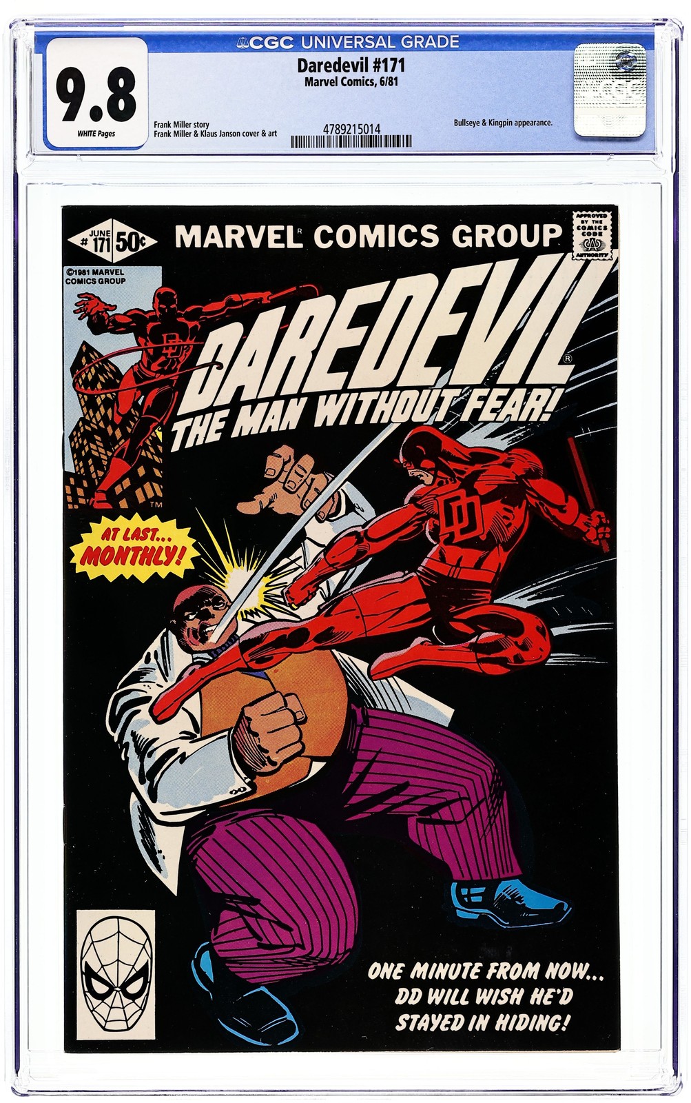 Daredevil #171 CGC 9.8 1981 4789215014