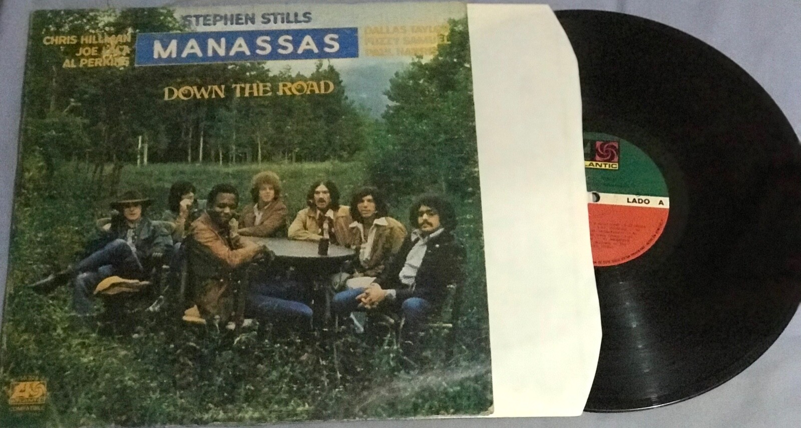 DOWN THE ROAD MANASSAS LP 33 12" 1973 Atlantic vinyl album Rare Venezuelan press