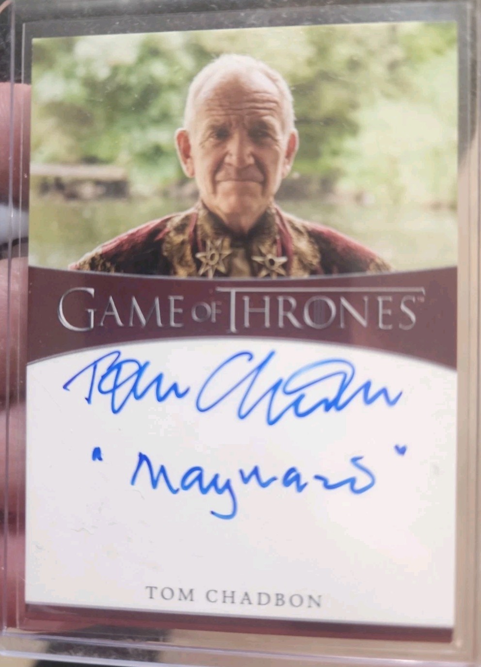 2024 Game of Thrones Legends TOM CHADBON Full Bleed iscrizione automatica 