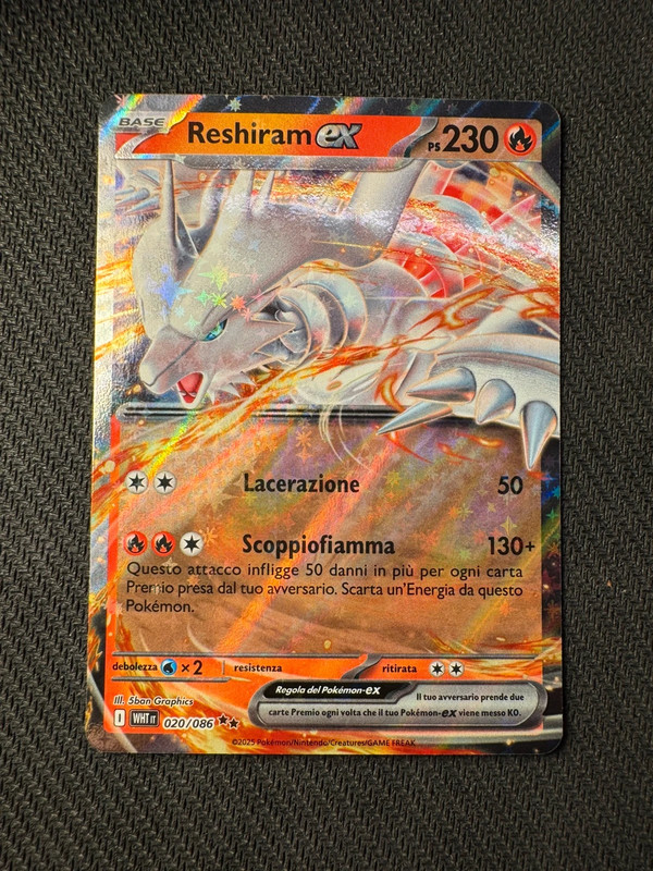 Reshiram 020/086 Hydreigon 067/086 Pokemon Fuoco Bianco ITA