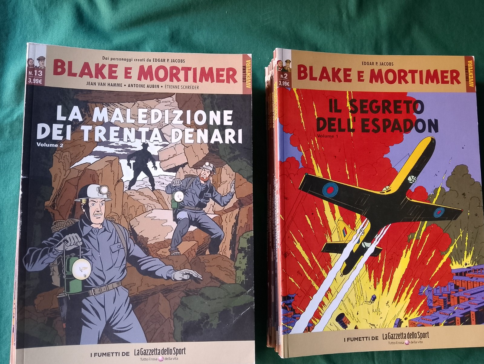 BLAKE & MORTIMER N°2/24 SERIE QUASI COMPLETA - LA GAZZETTA DELLO SPORT- A COLORI