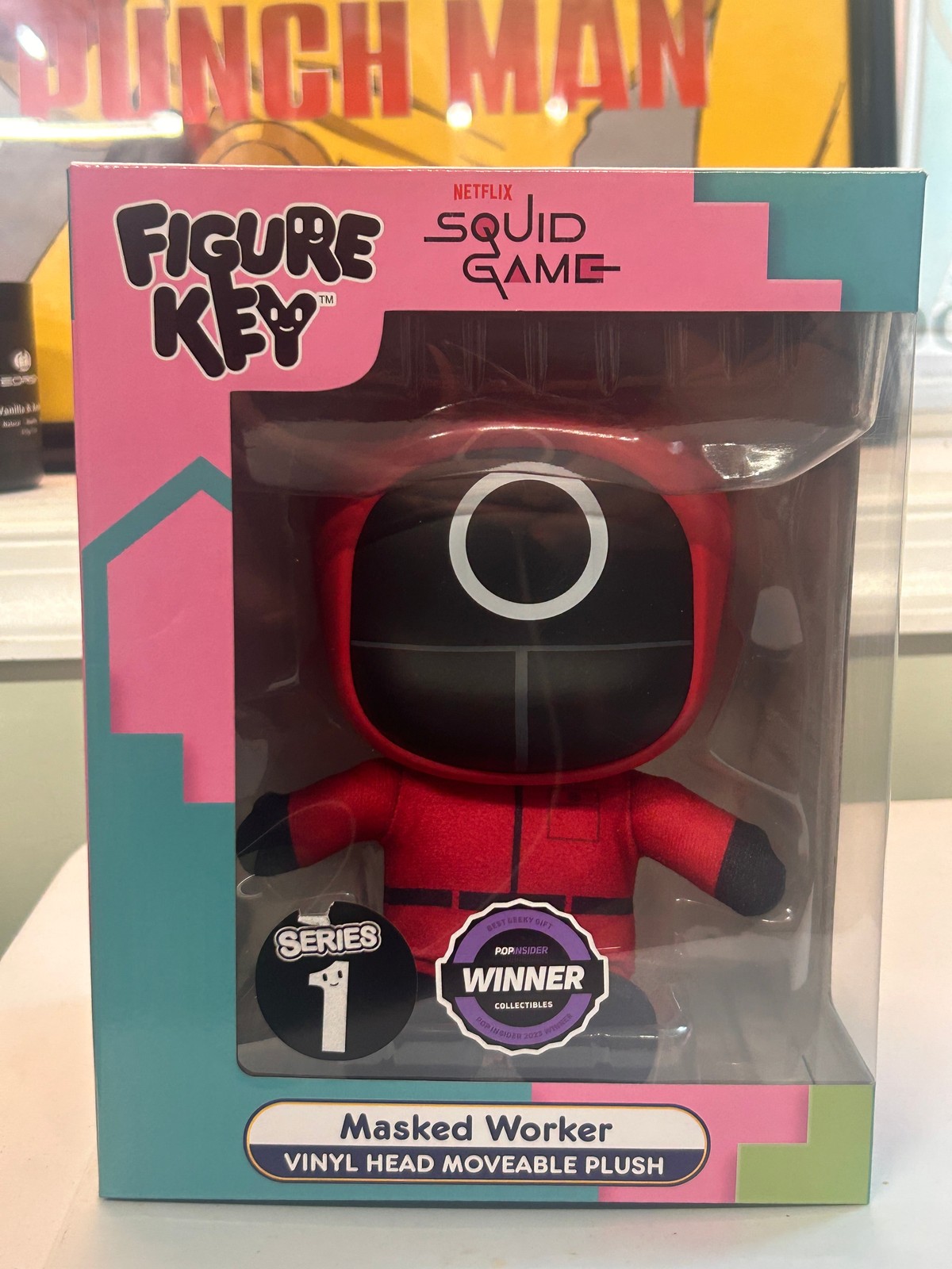 Figura Chiave Calamari Gioco Mascherato Operaio Cerchio Vinile Testa Mobile Peluche