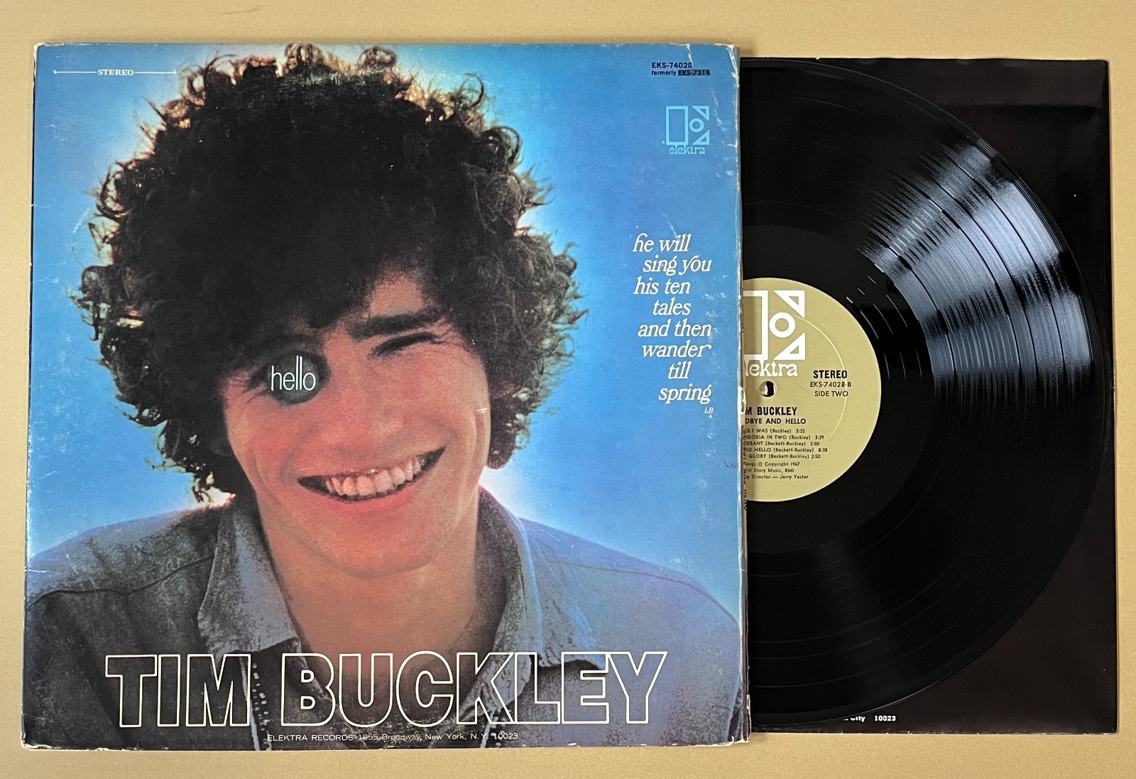 TIM BUCKLEY Goodbye And Hello 68 Gatefold LP Elektra EKS-74028 Folk