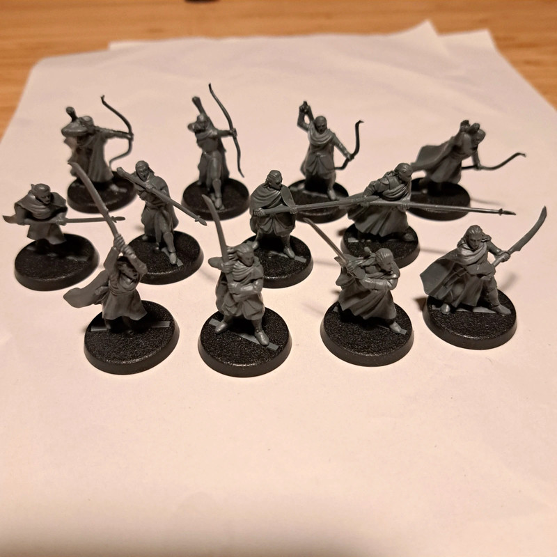 LotR - 12x lothlorien wood elf warriors