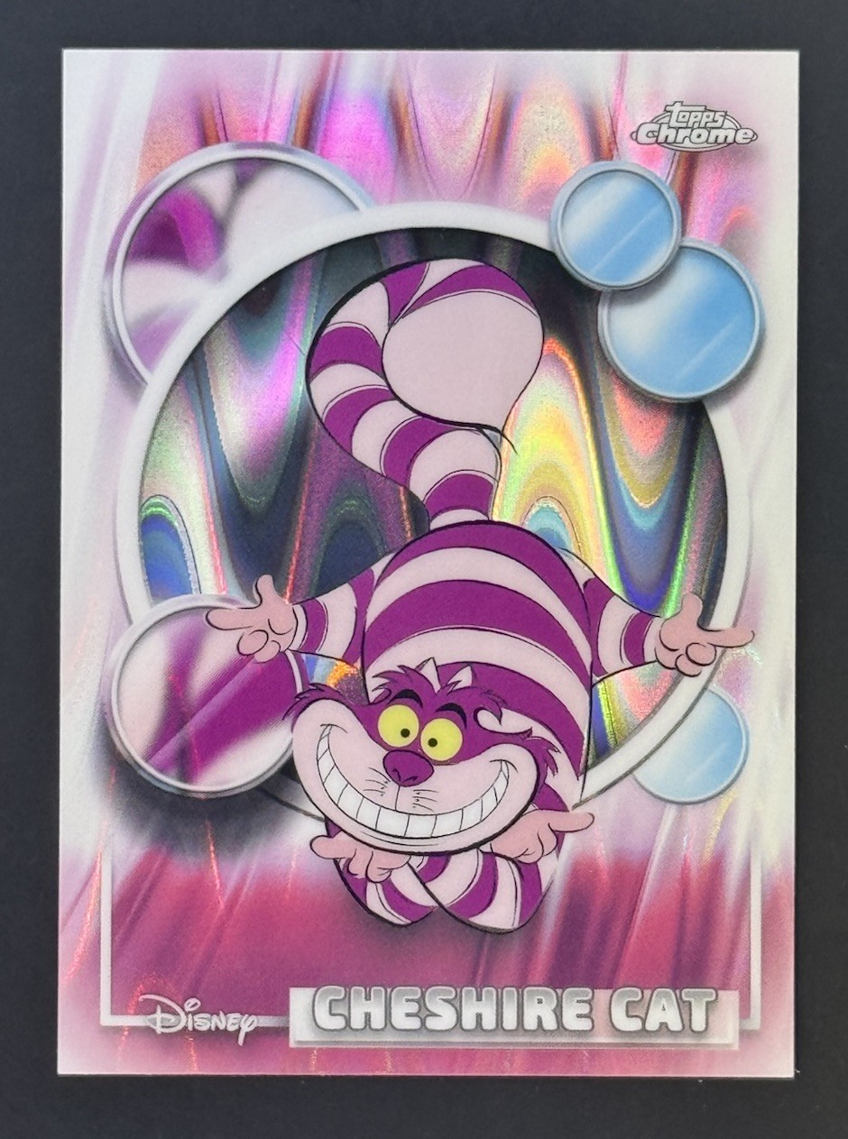 2026 Disney Topps Chrome Cheshire Cat RayWave rifrattore #77