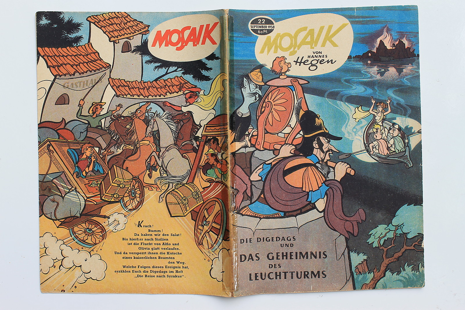Originale MOSAIK Hannes Hegen Nr. 22 Le Digedags E Il Segreto Del Faro