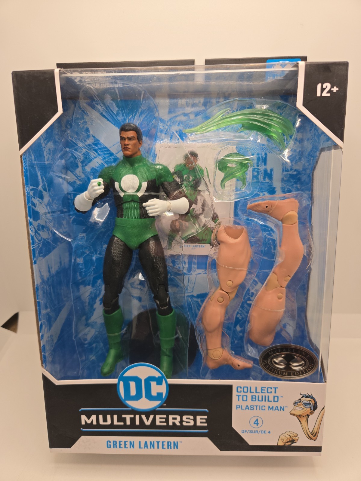 Mcfarlane DC Multiverse JLA Lanterna Verde John Stewart Platino Plastica Uomo BAF