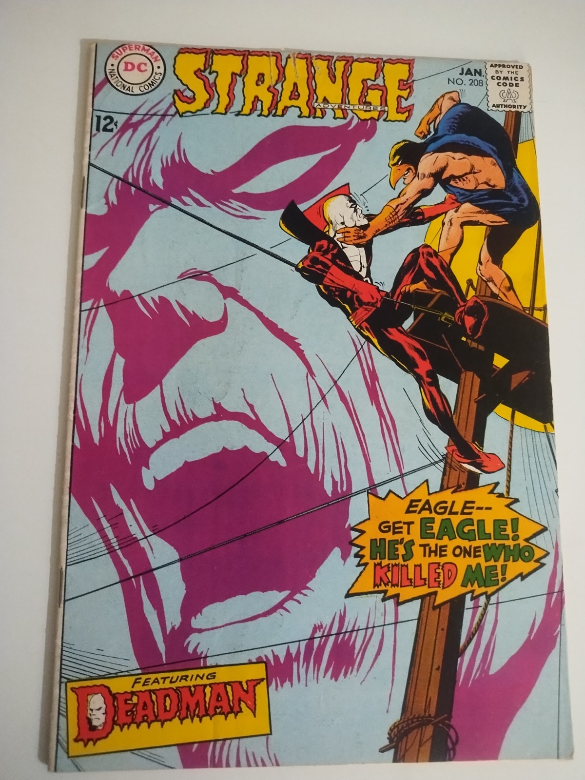 STRANGE ADVENTURE #208 1968 Silver Age DC, NEAL ADAMS Art, Early DEADMAN