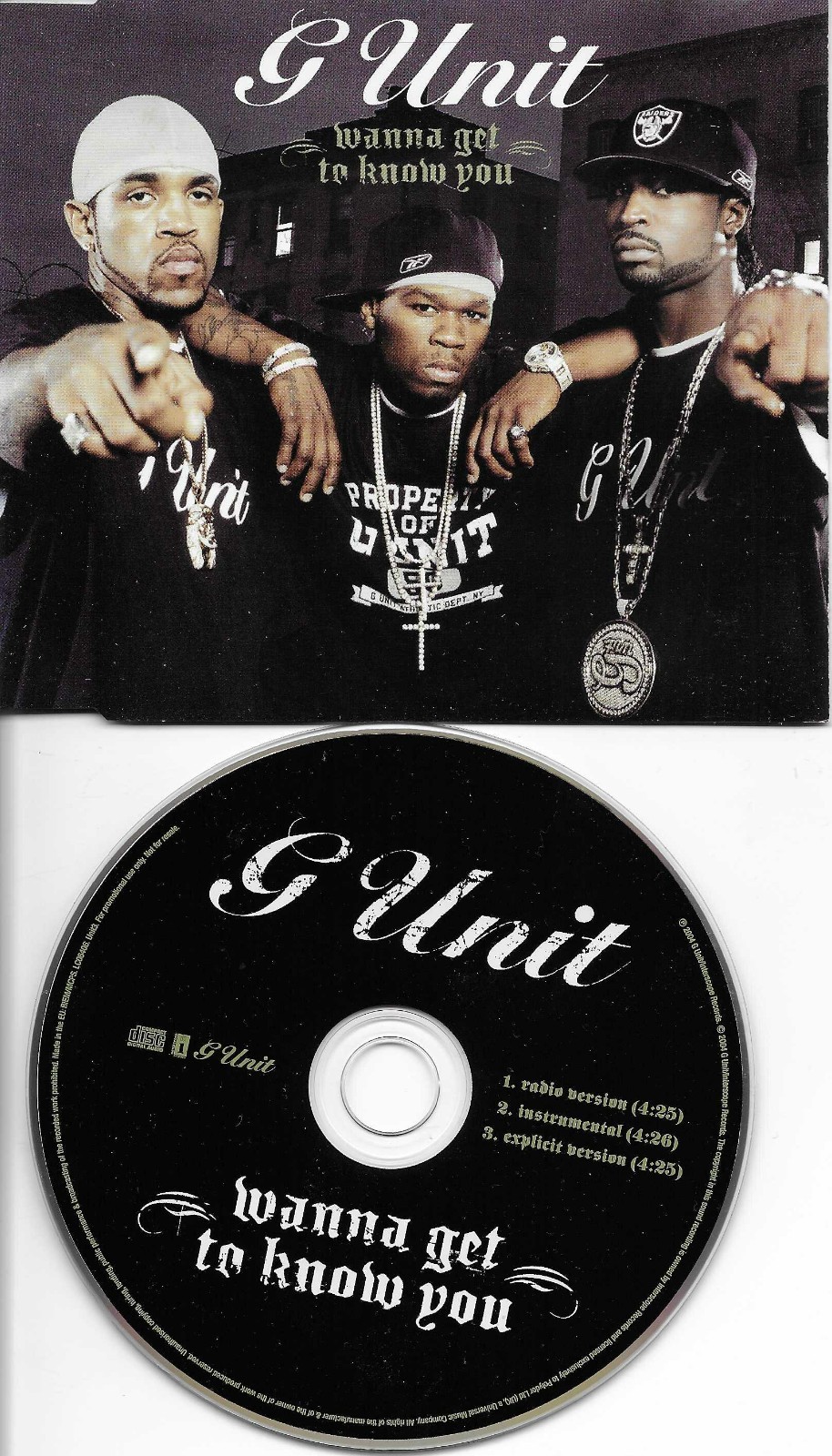50 Cent Lloyd Banks G UNIT Wanna Get RADIO & INSTRUMENTAL Europe PROMO CD Single