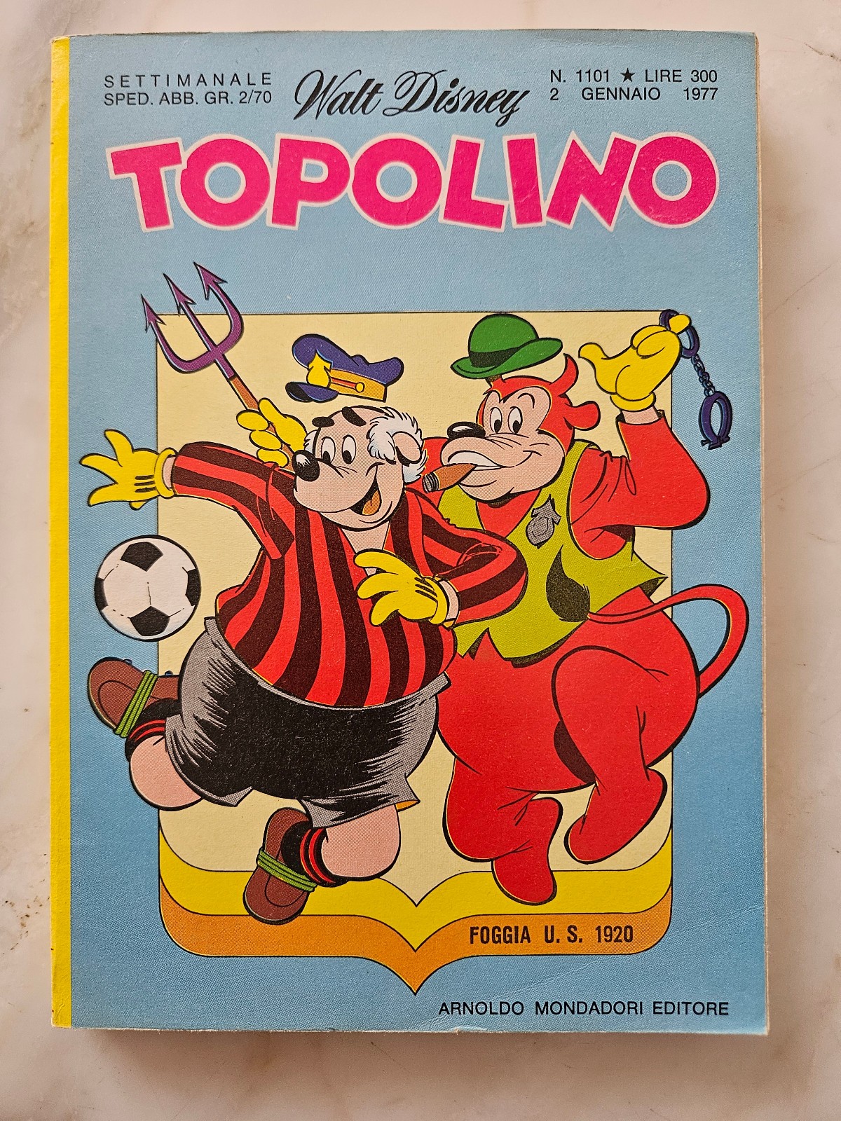 Topolino libretto n.  1101 - 1977 - edicola  SI punti SI cedola