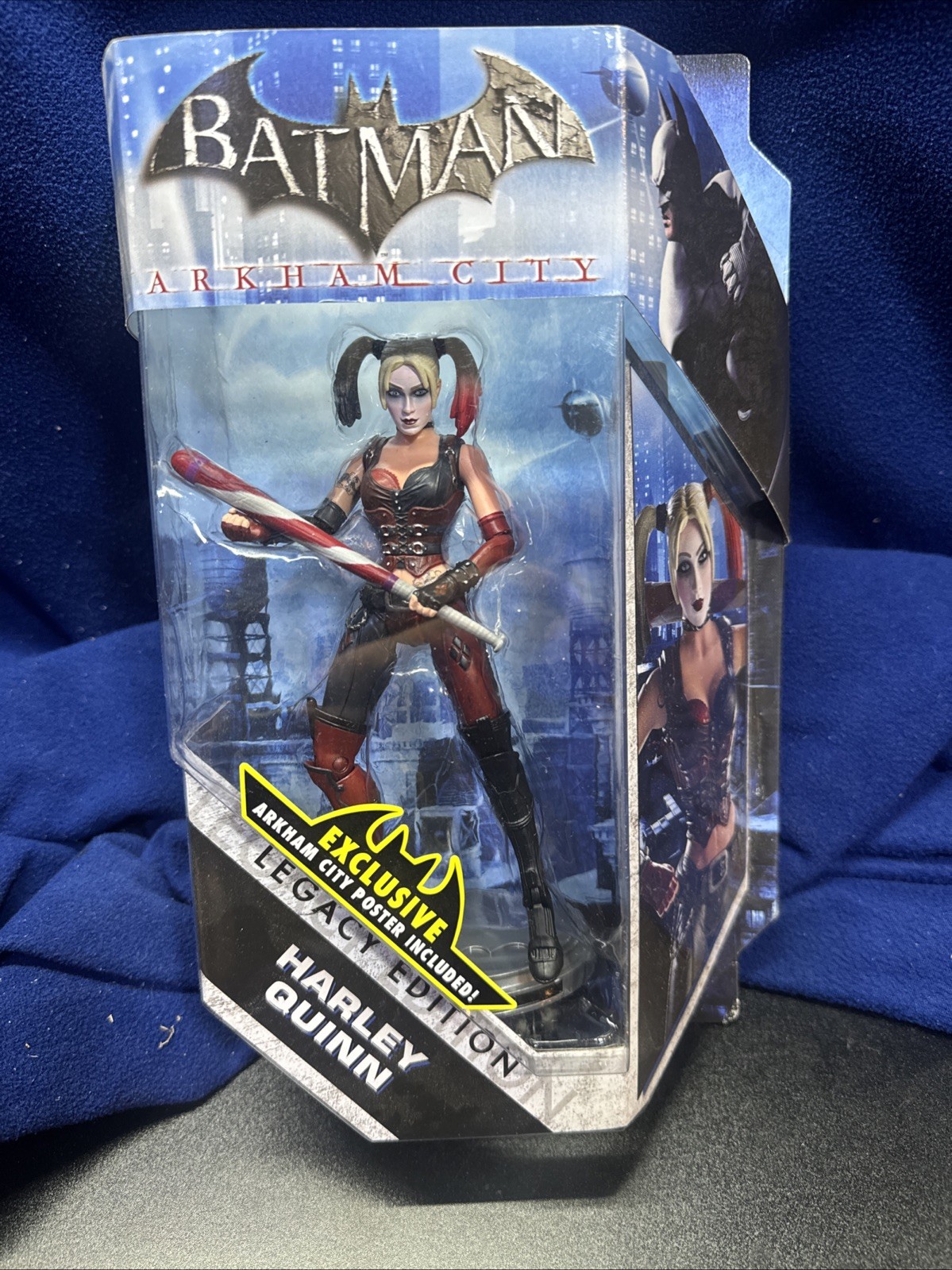 2011 Batman Arkham City Harley Quinn Figure Legacy Edition DC Comics Mattel NUOVO